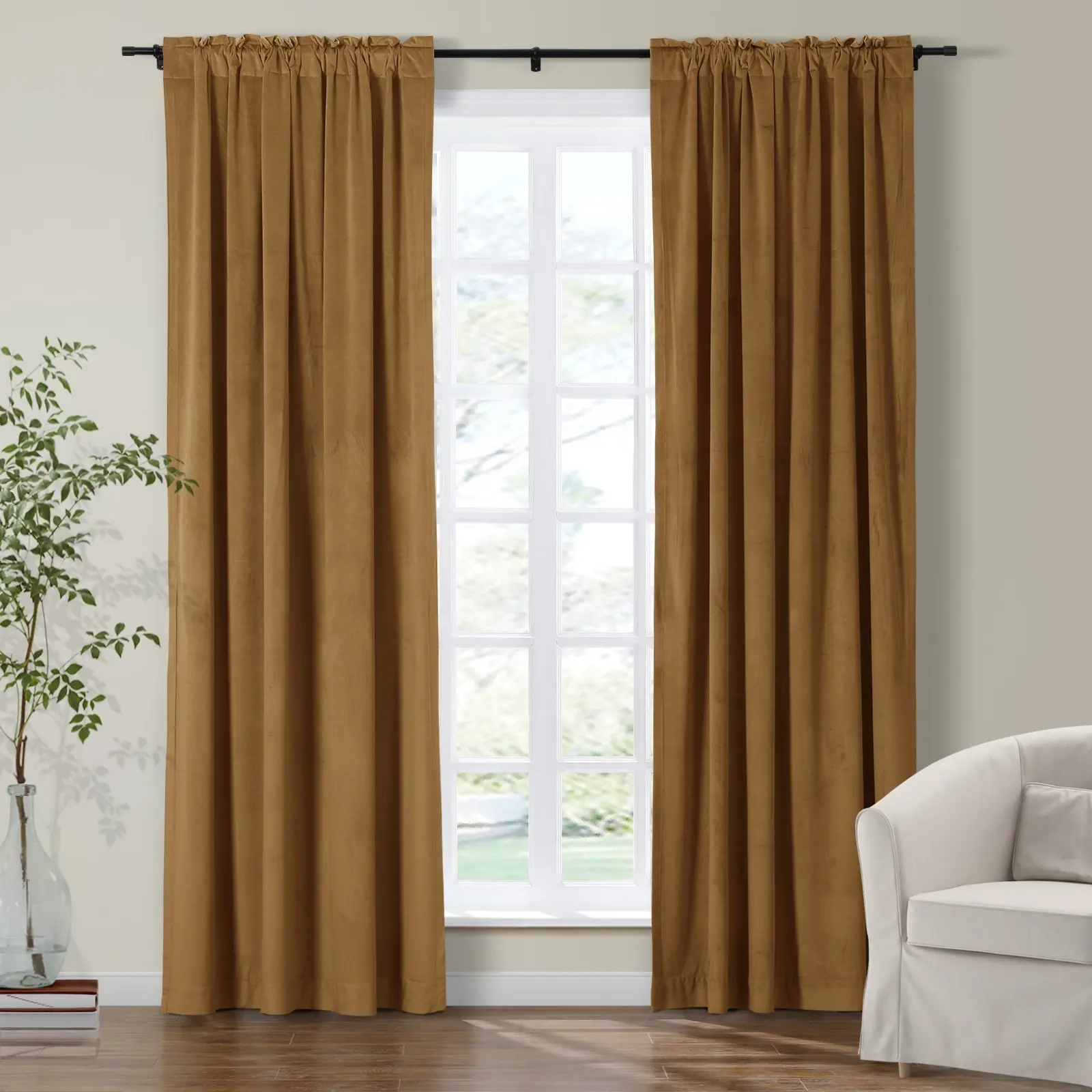 Maillard Velvet Curtains & Drapes Soft Top - Image 70
