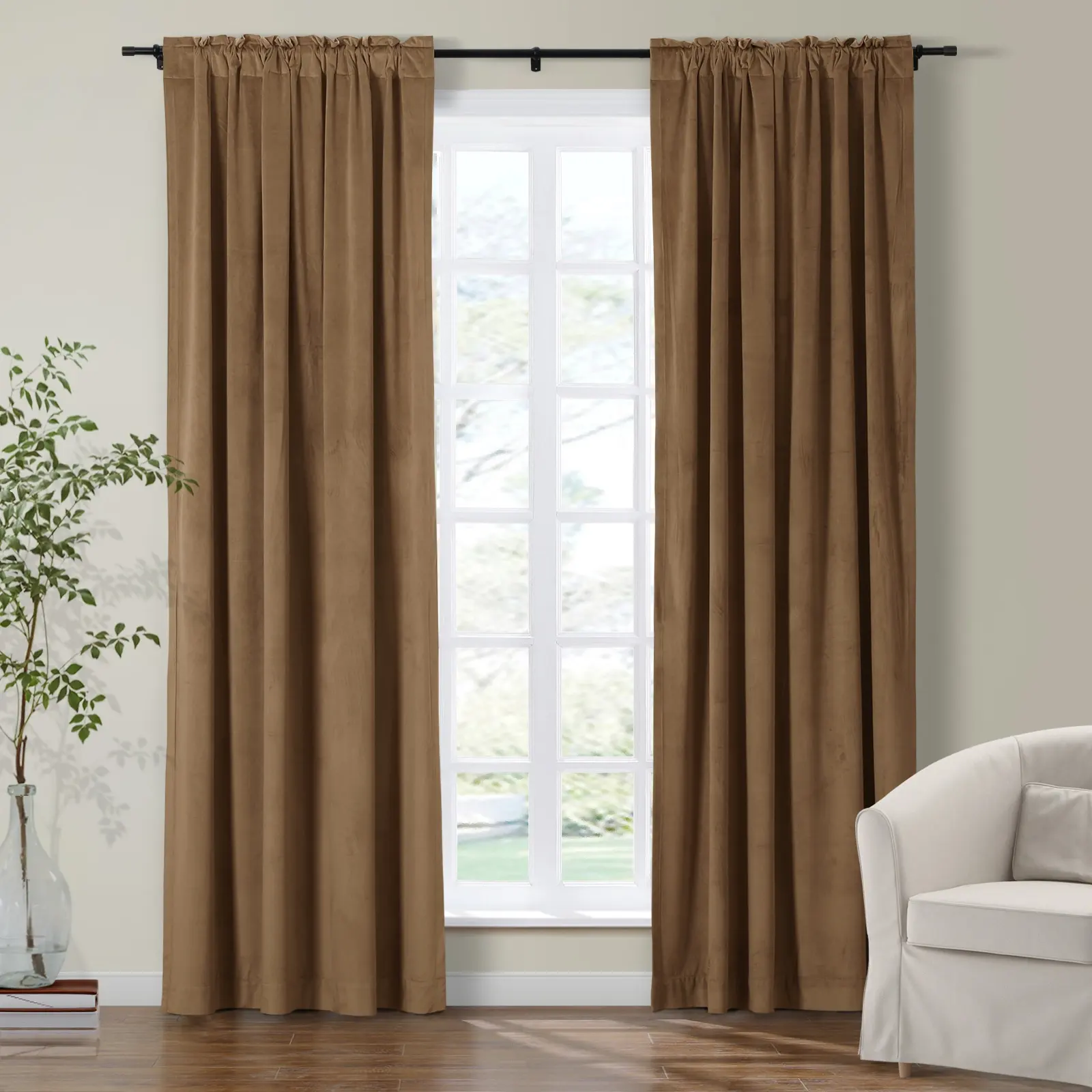 Maillard Velvet Curtains & Drapes Soft Top - Image 71
