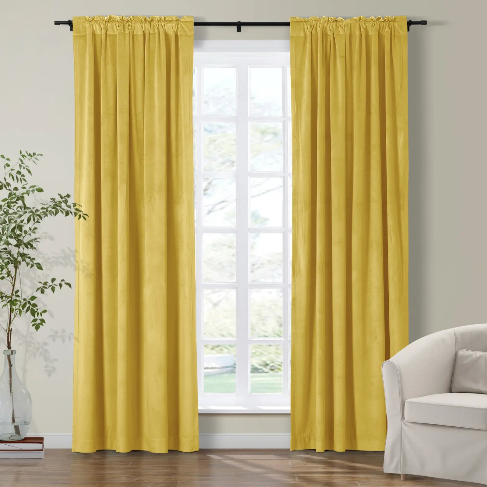Maillard Velvet Curtains & Drapes Soft Top - Image 73