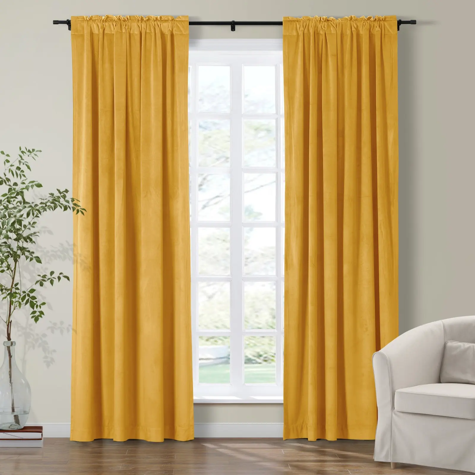 Maillard Velvet Curtains & Drapes Soft Top - Image 74