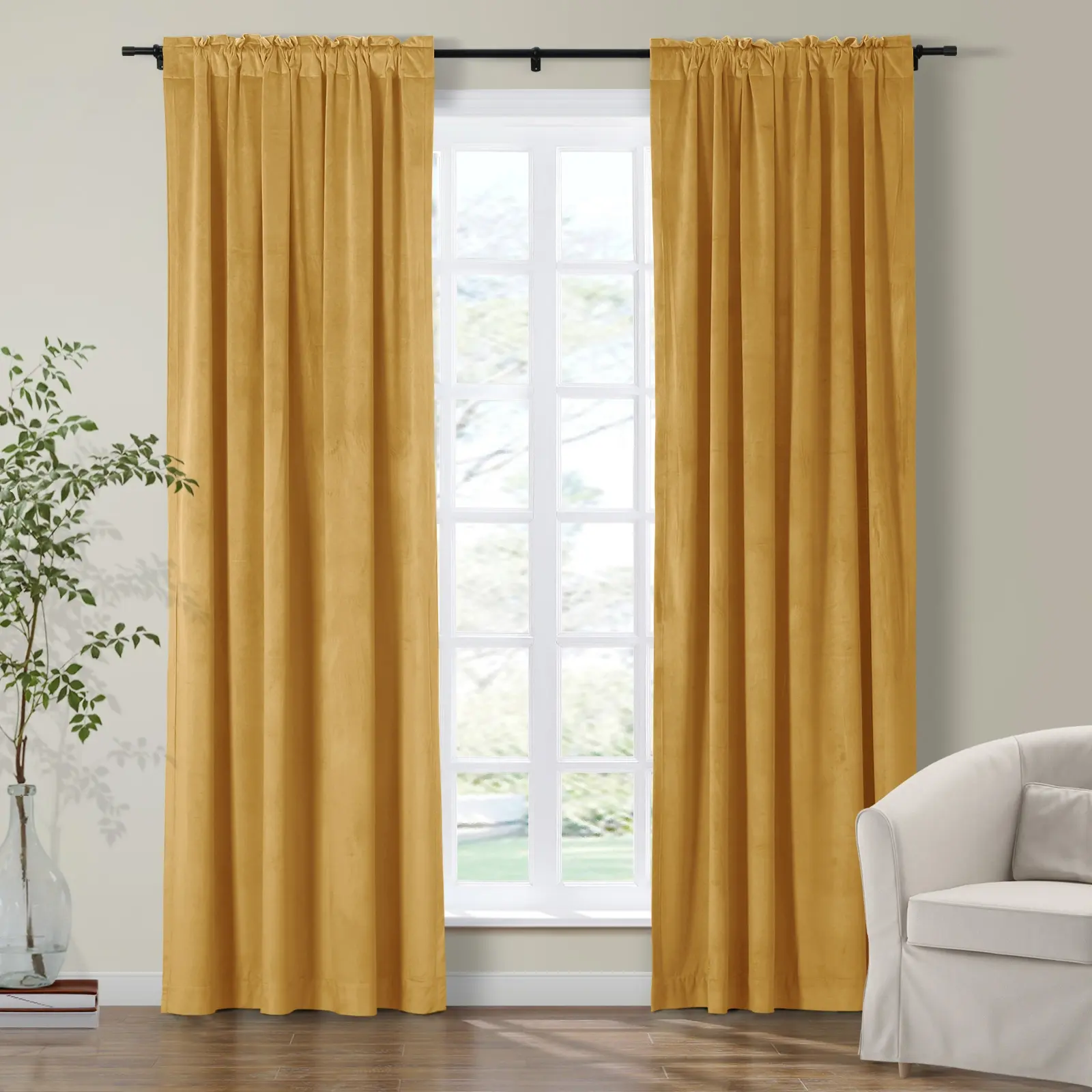 Maillard Velvet Curtains & Drapes Soft Top - Image 75