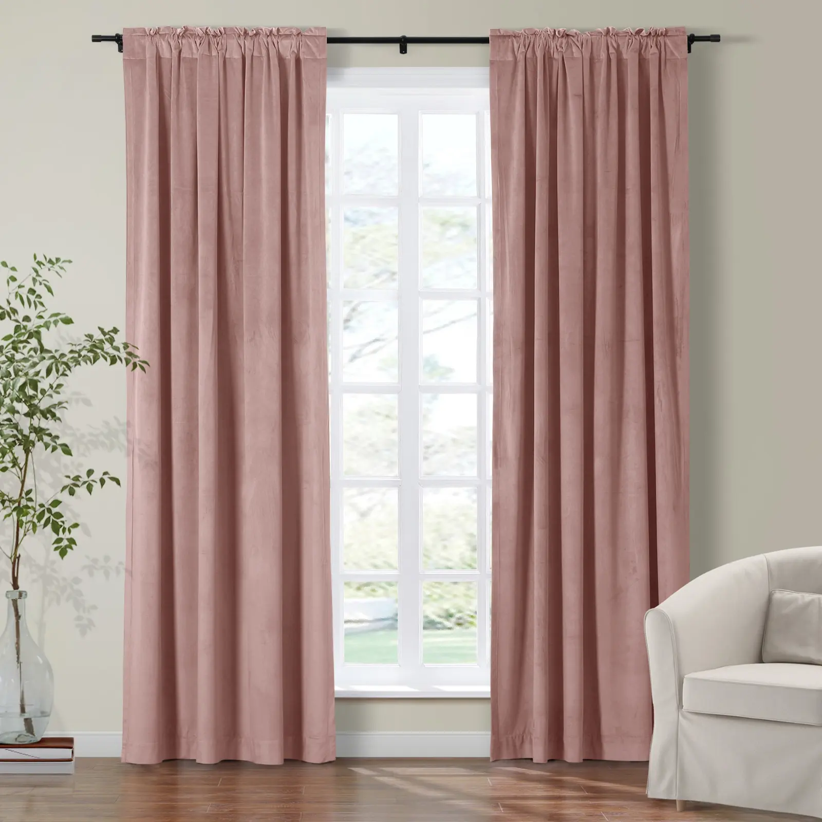 Maillard Velvet Curtains & Drapes Soft Top - Image 77