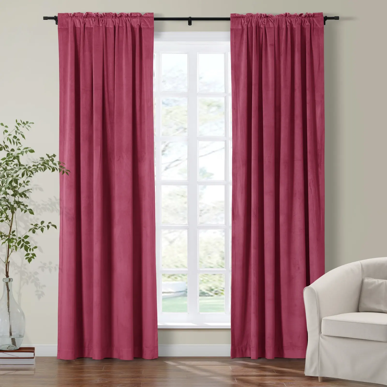 Maillard Velvet Curtains & Drapes Soft Top - Image 79