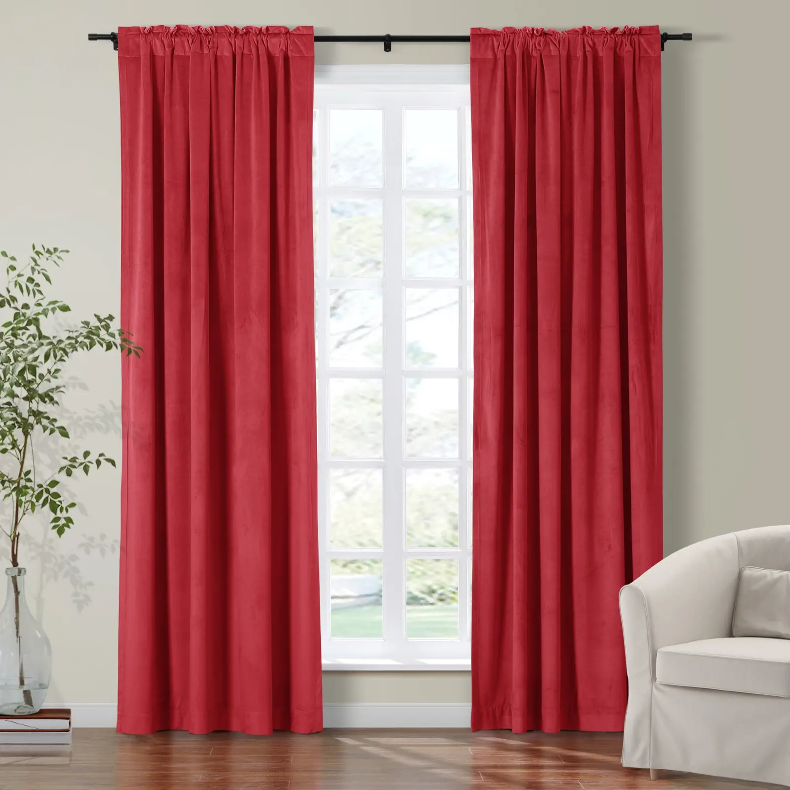 Maillard Velvet Curtains & Drapes Soft Top - Image 80