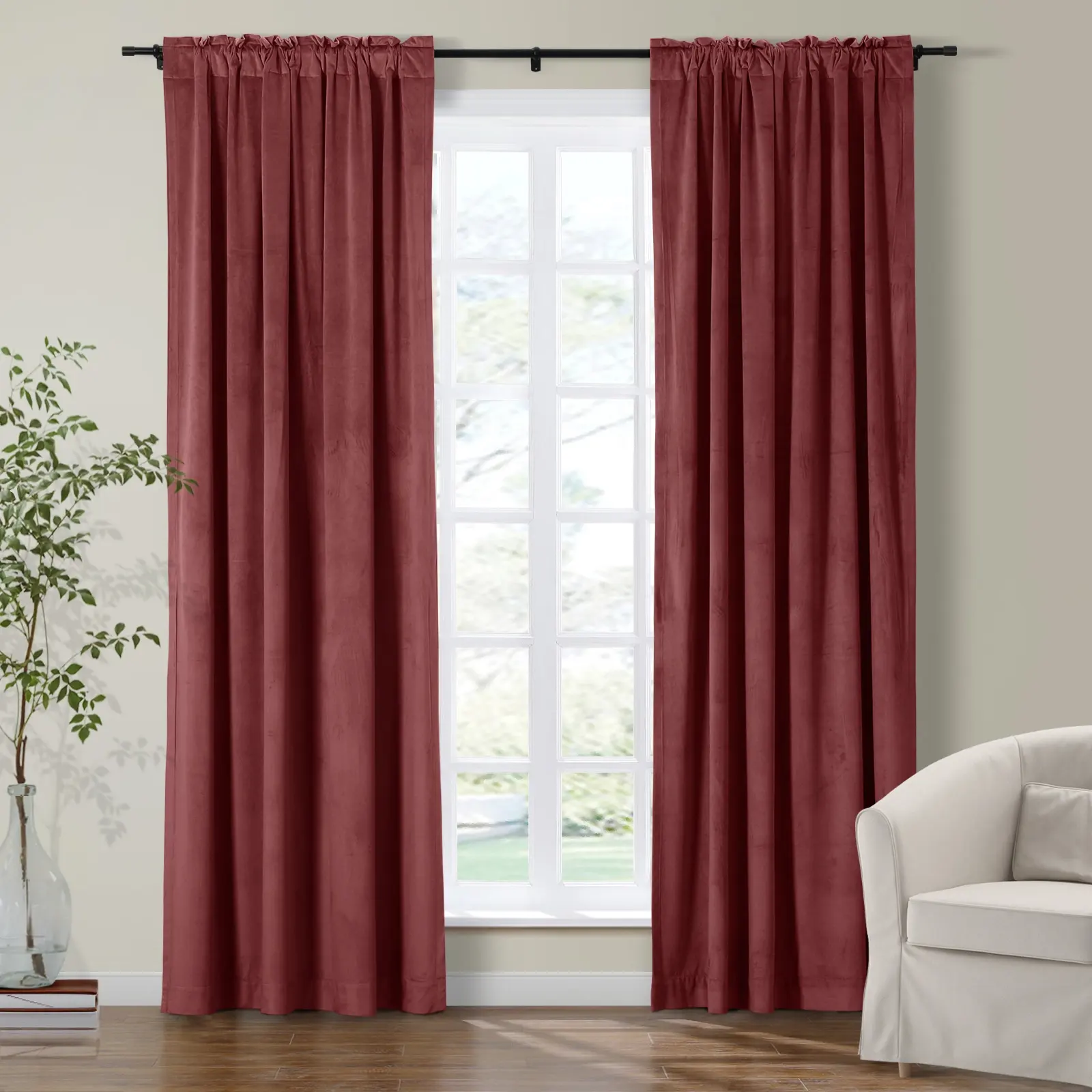 Maillard Velvet Curtains & Drapes Soft Top - Image 81