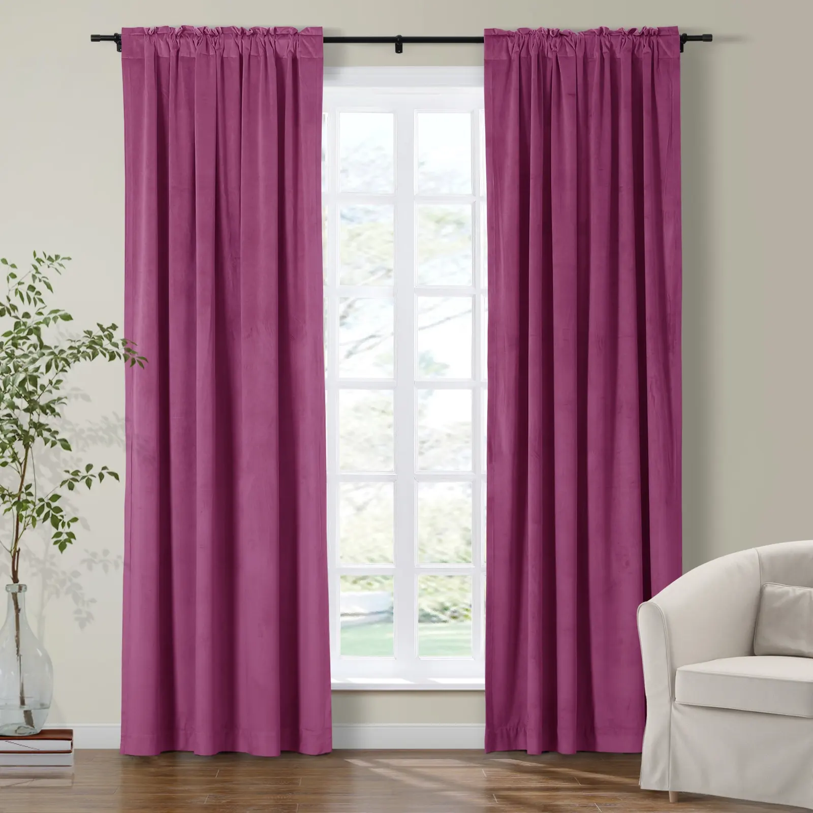 Maillard Velvet Curtains & Drapes Soft Top - Image 82