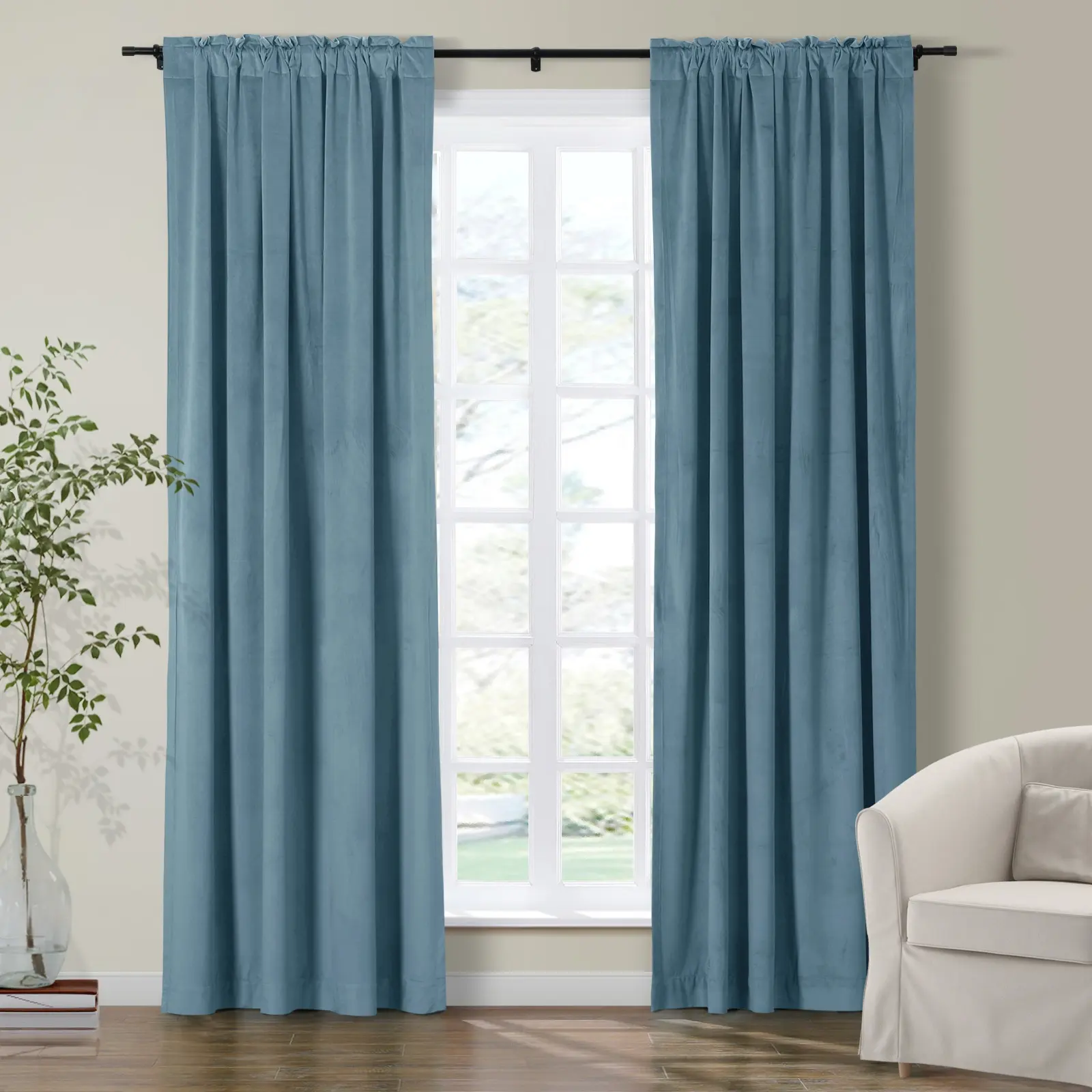 Maillard Velvet Curtains & Drapes Soft Top - Image 85