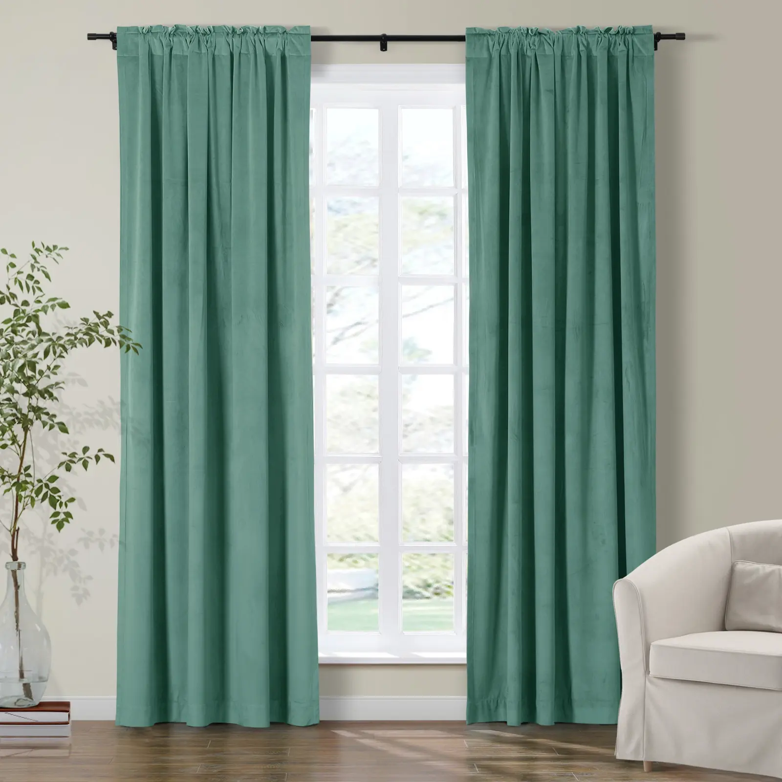 Maillard Velvet Curtains & Drapes Soft Top - Image 86