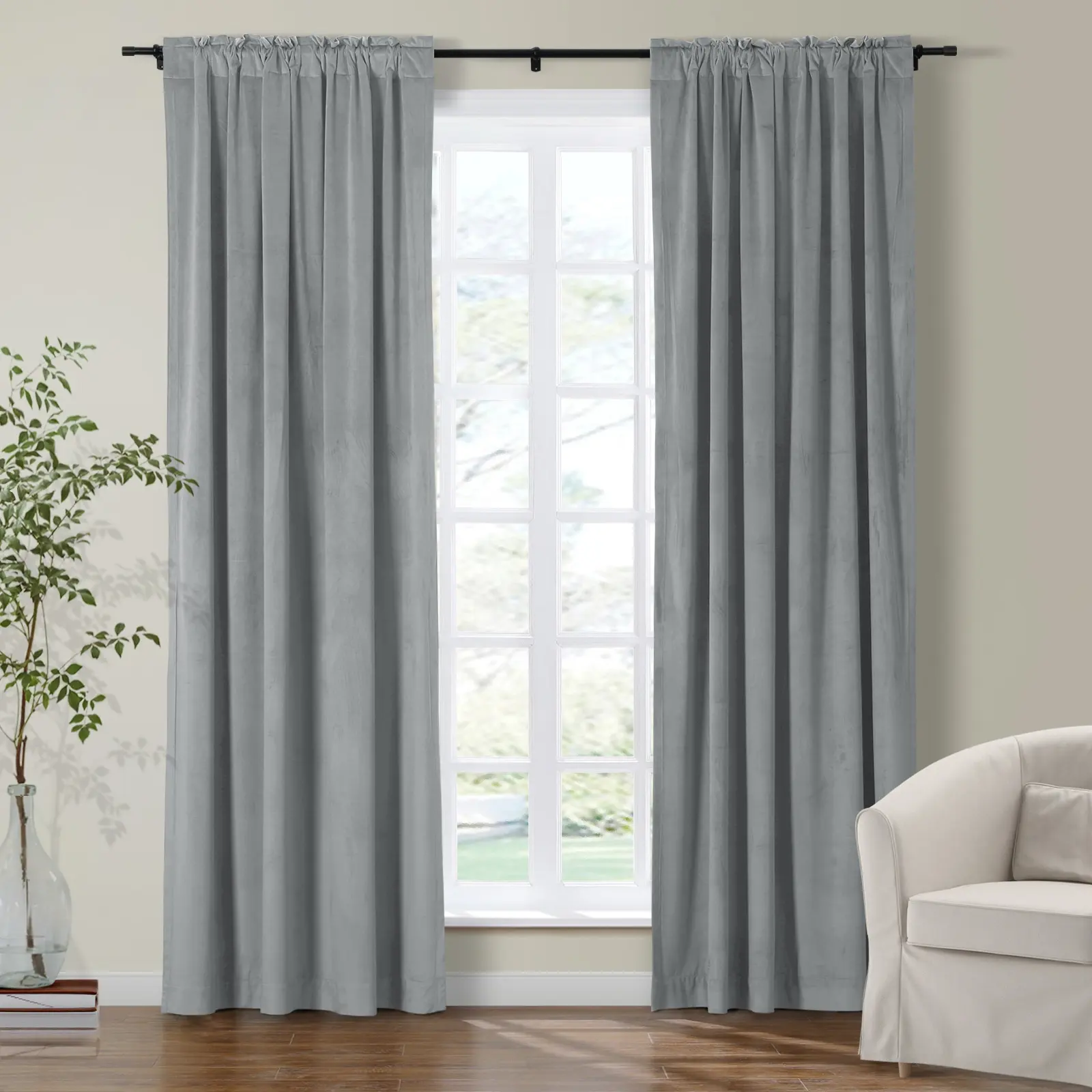Maillard Velvet Curtains & Drapes Soft Top - Image 87