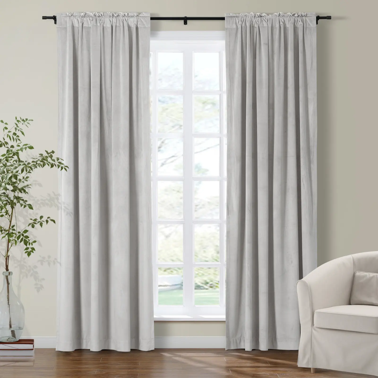 Maillard Velvet Curtains & Drapes Soft Top - Image 89