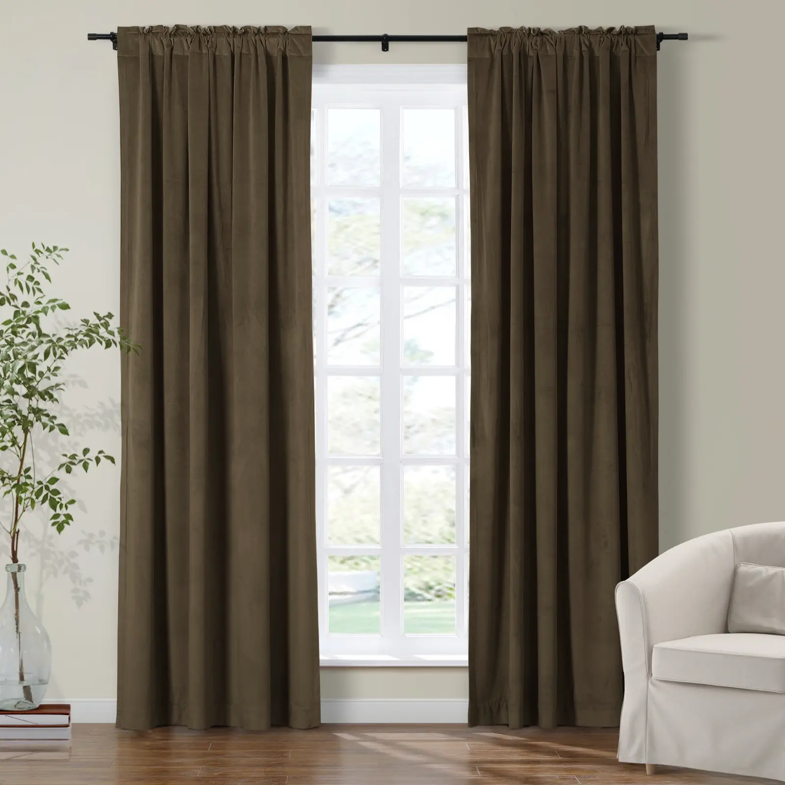 Maillard Velvet Curtains & Drapes Soft Top - Image 90