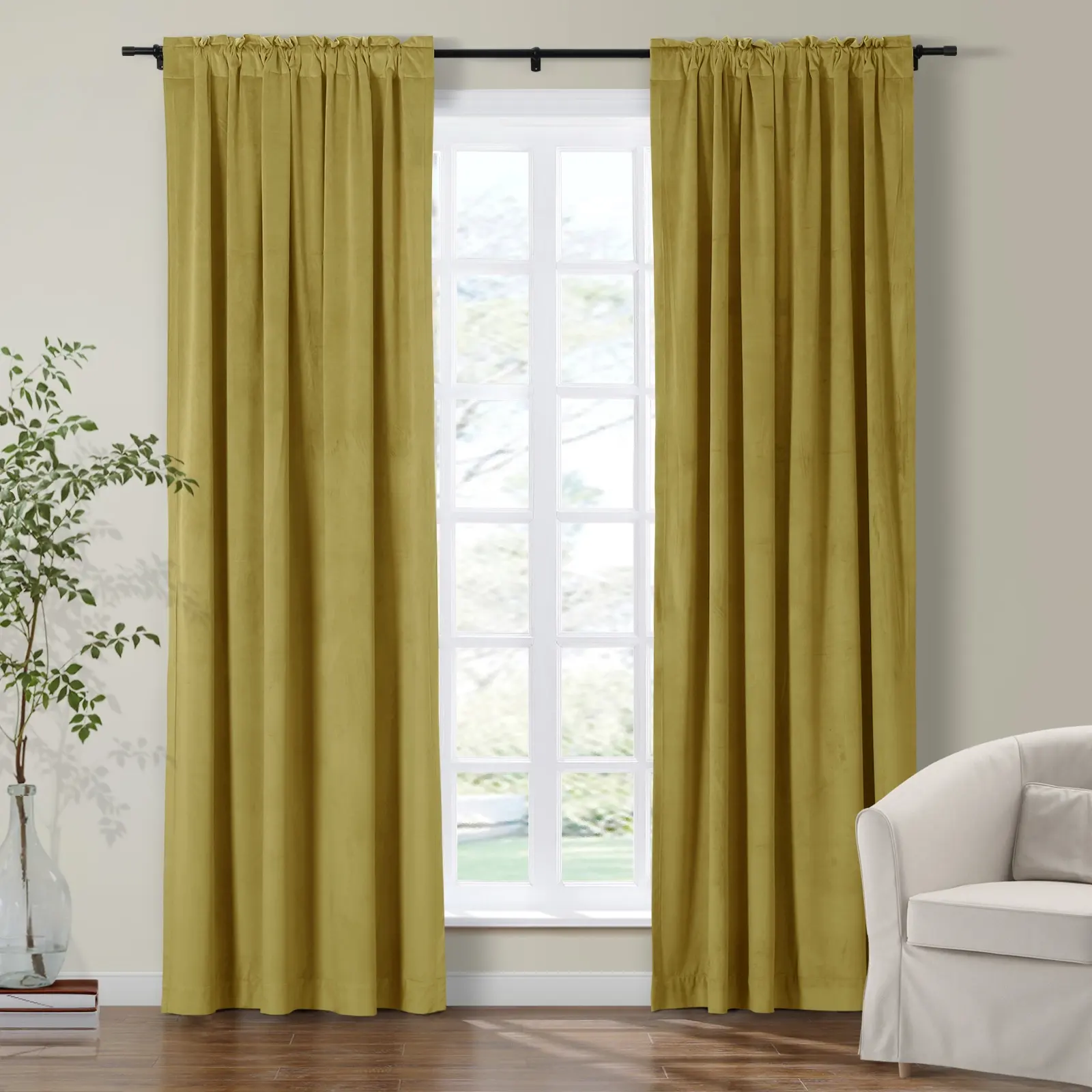 Maillard Velvet Curtains & Drapes Soft Top - Image 92