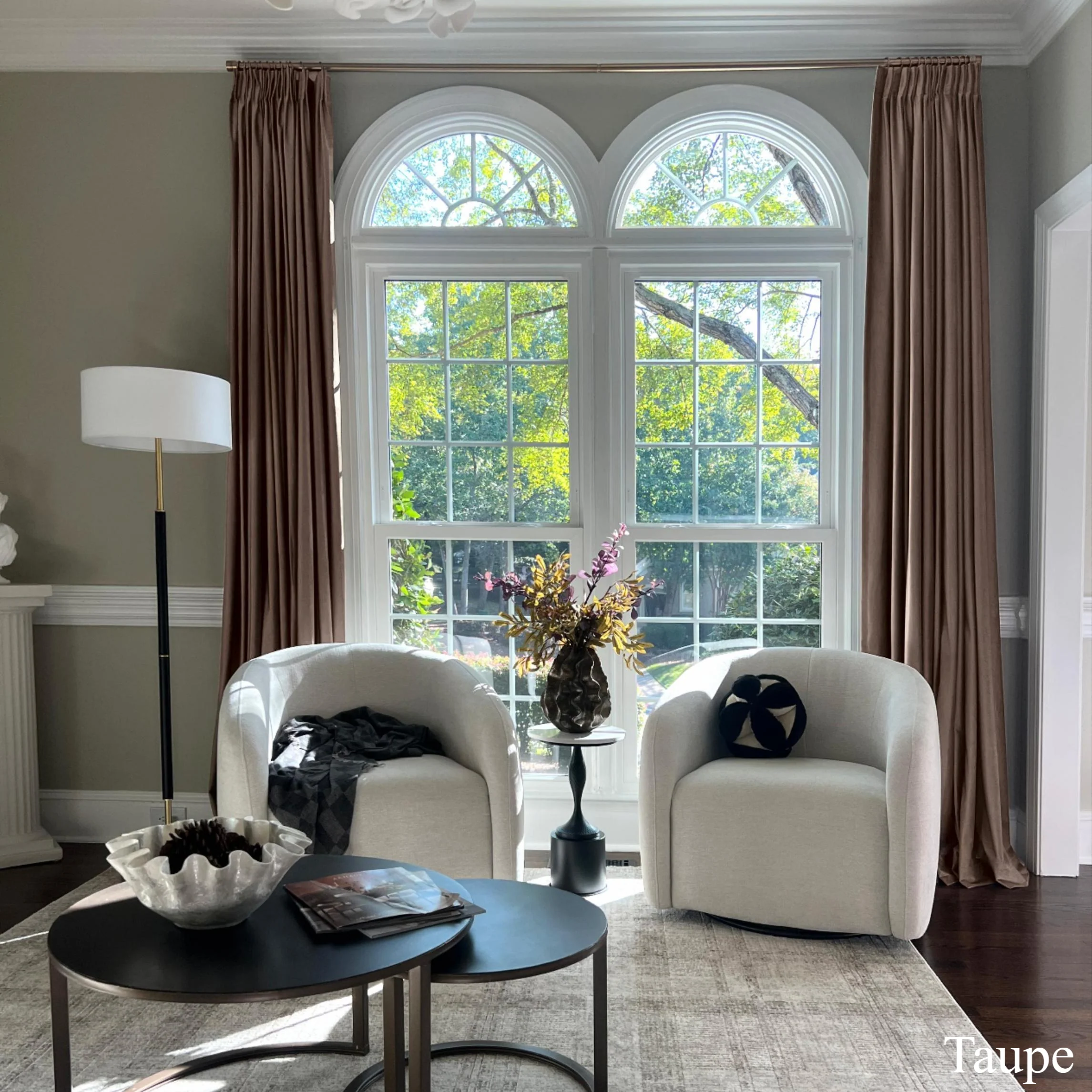 Maillard Velvet Curtains & Drapes Pleated - Image 3