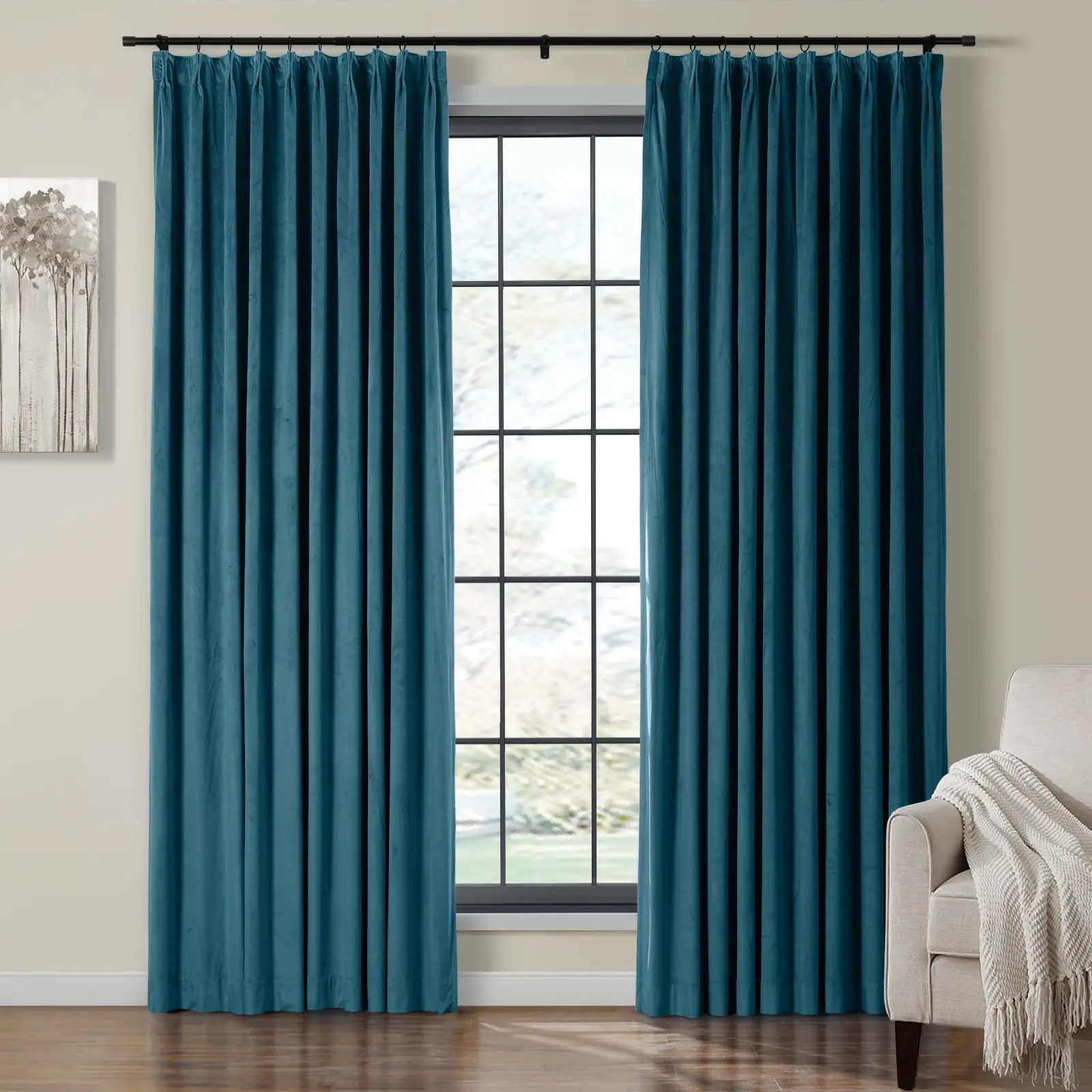 Maillard Velvet Curtains & Drapes Pleated - Image 100