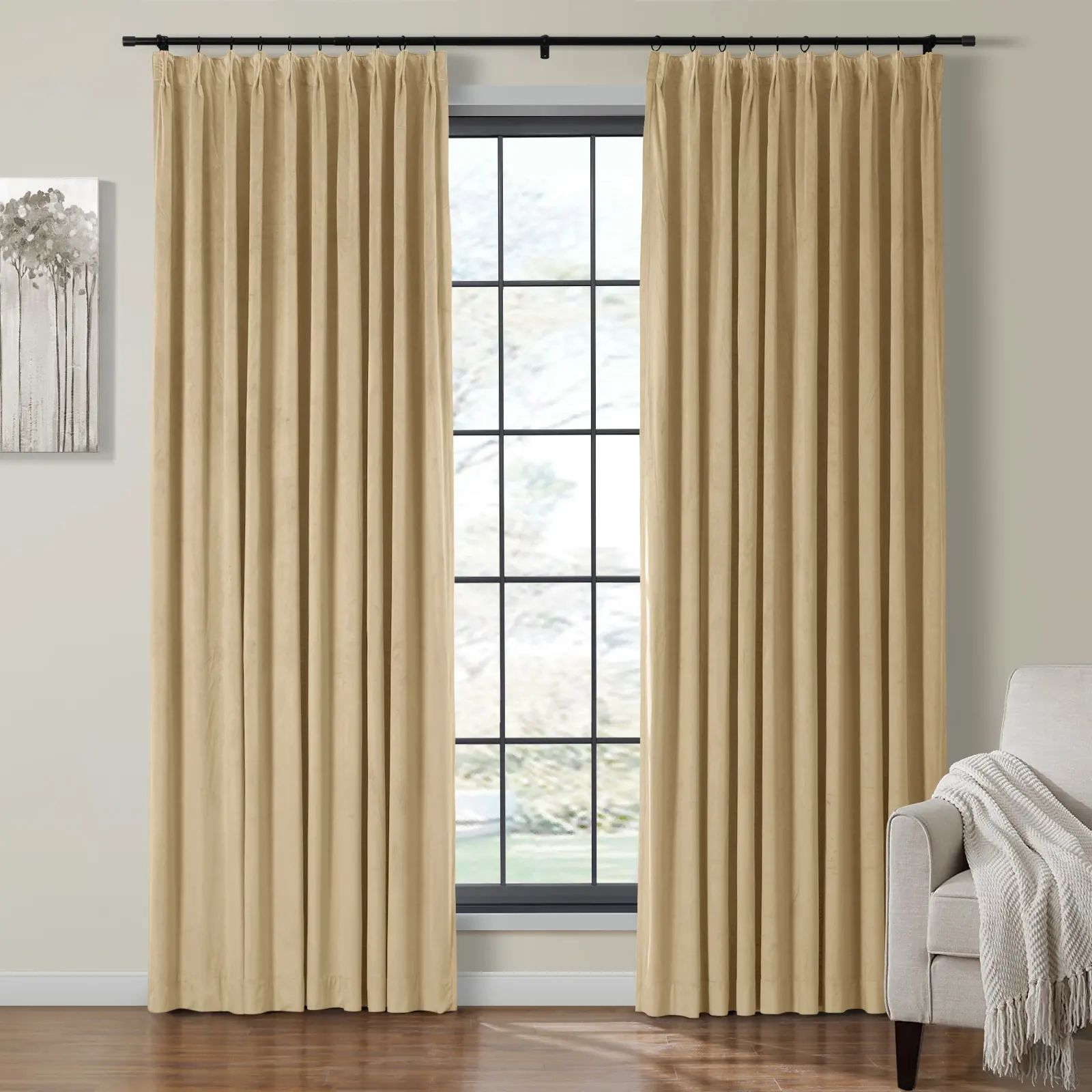 Maillard Velvet Curtains & Drapes Pleated - Image 69