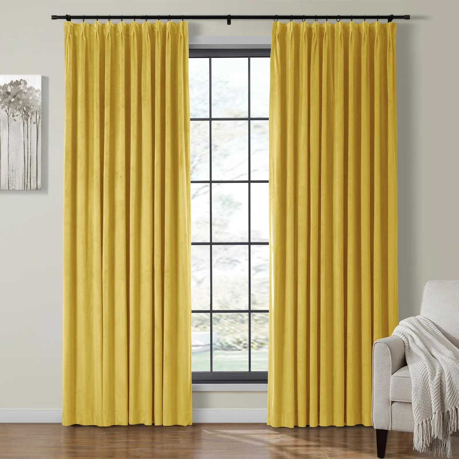 Maillard Velvet Curtains & Drapes Pleated - Image 75