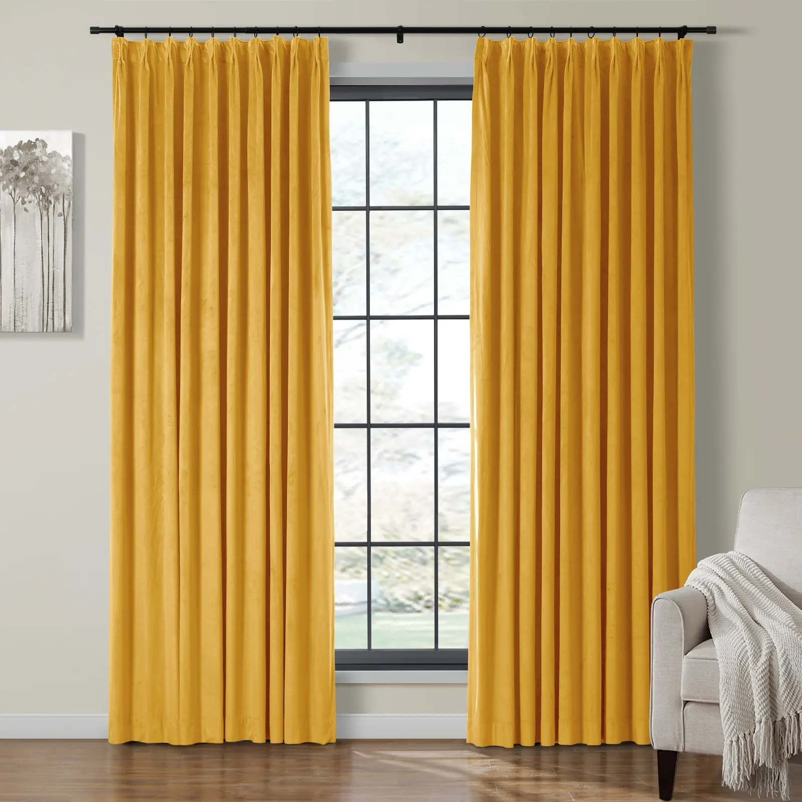 Maillard Velvet Curtains & Drapes Pleated - Image 76