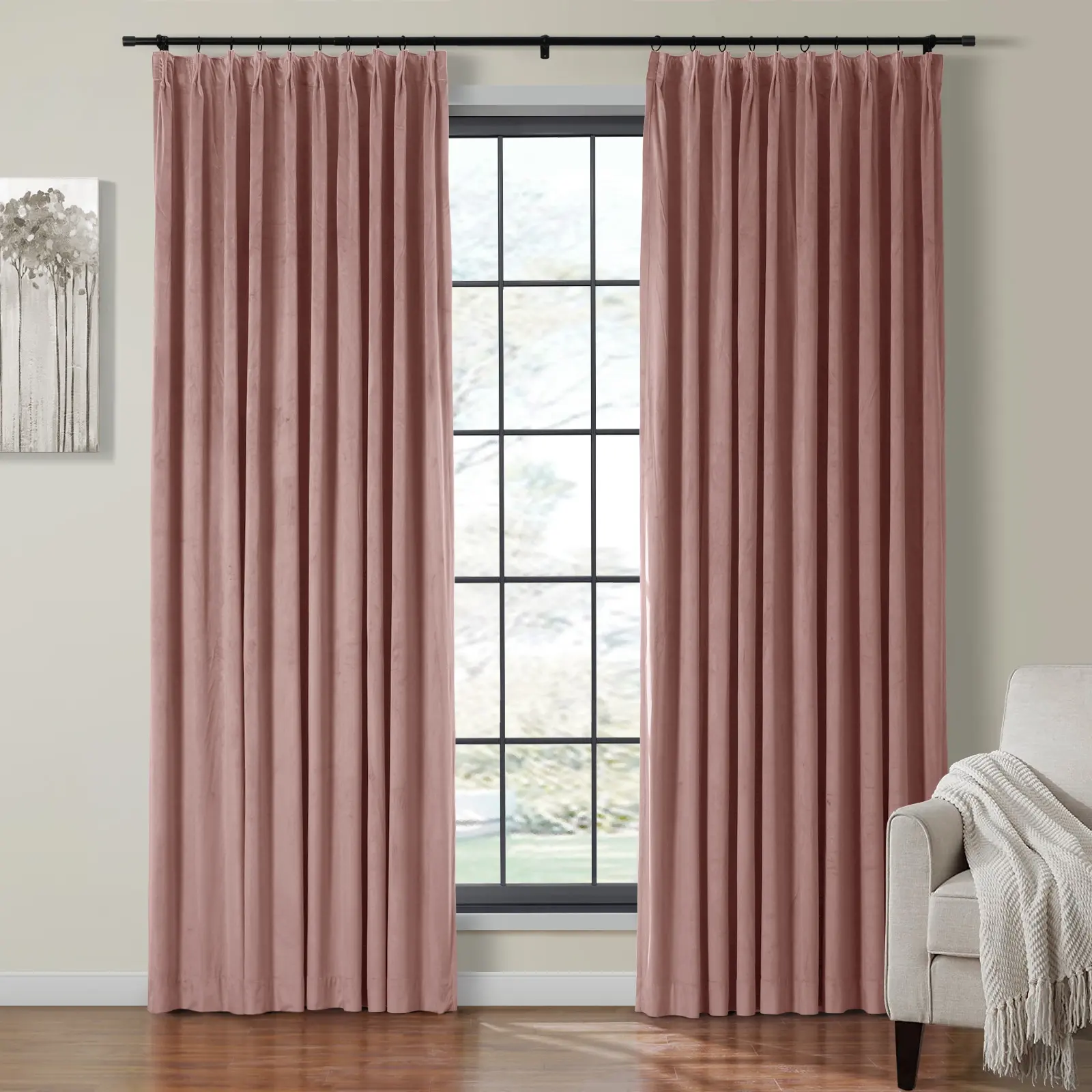 Maillard Velvet Curtains & Drapes Pleated - Image 79