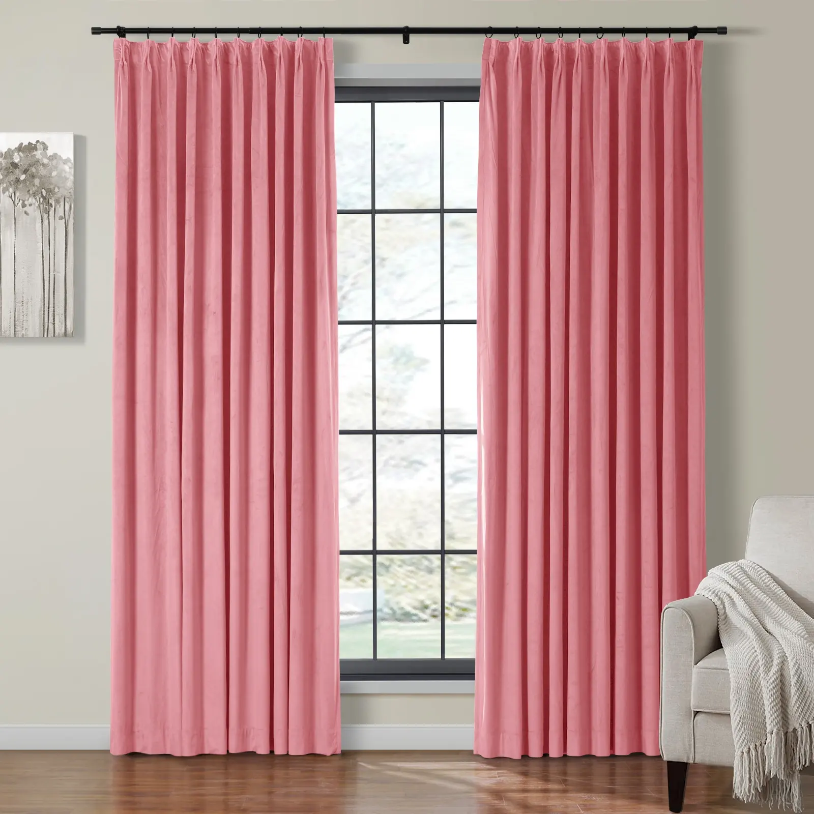 Maillard Velvet Curtains & Drapes Pleated - Image 80