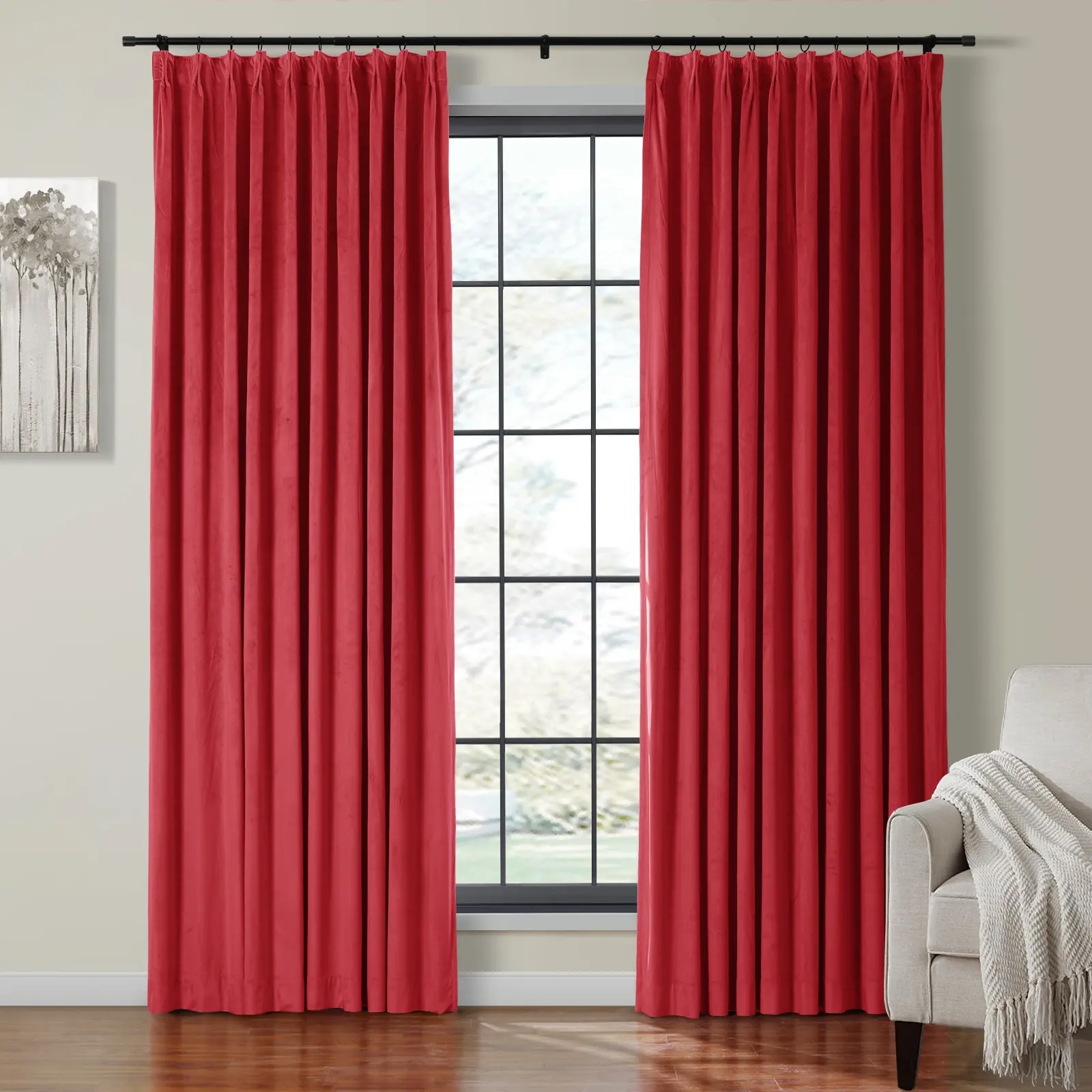 Maillard Velvet Curtains & Drapes Pleated - Image 82