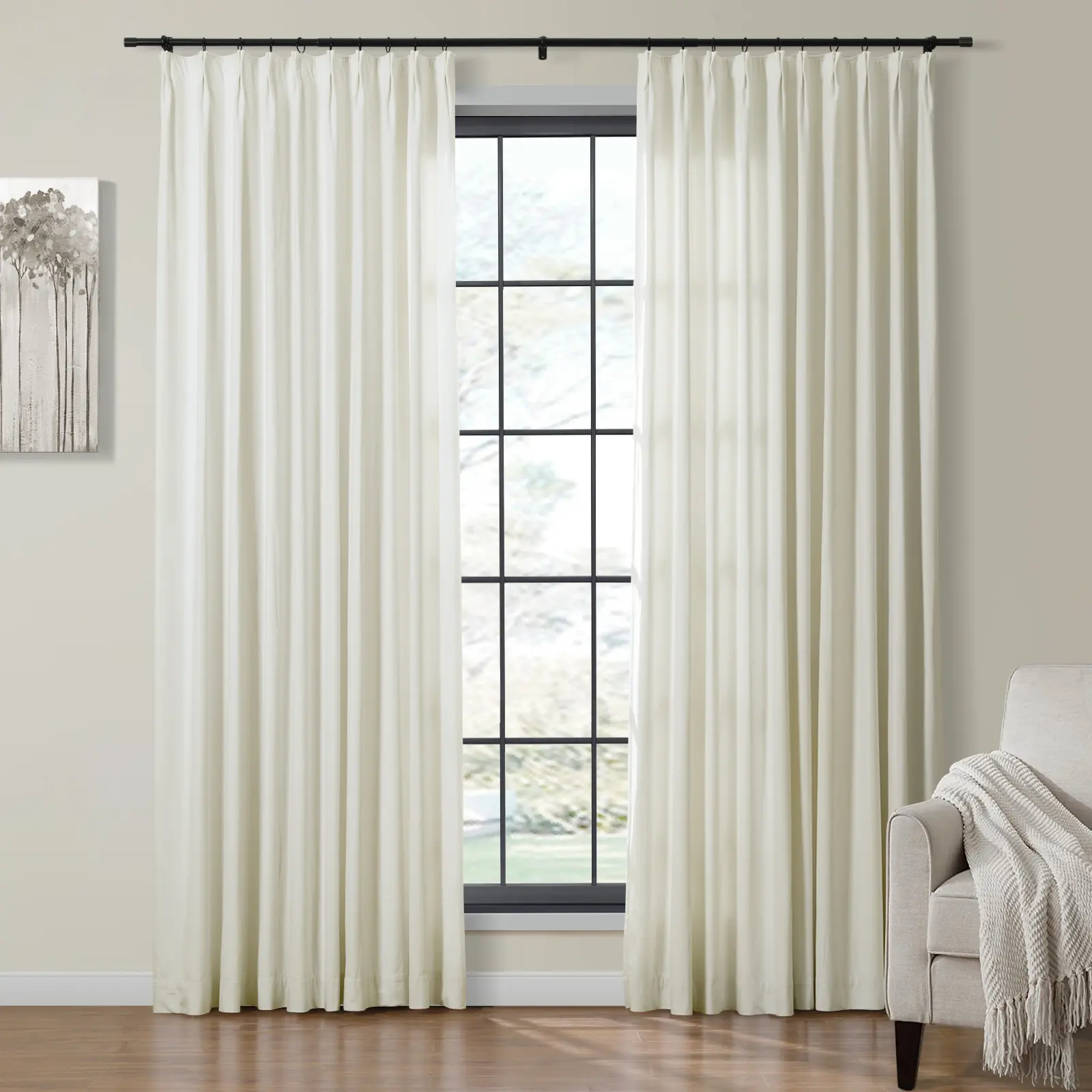 Maillard Velvet Curtains & Drapes Pleated - Image 85