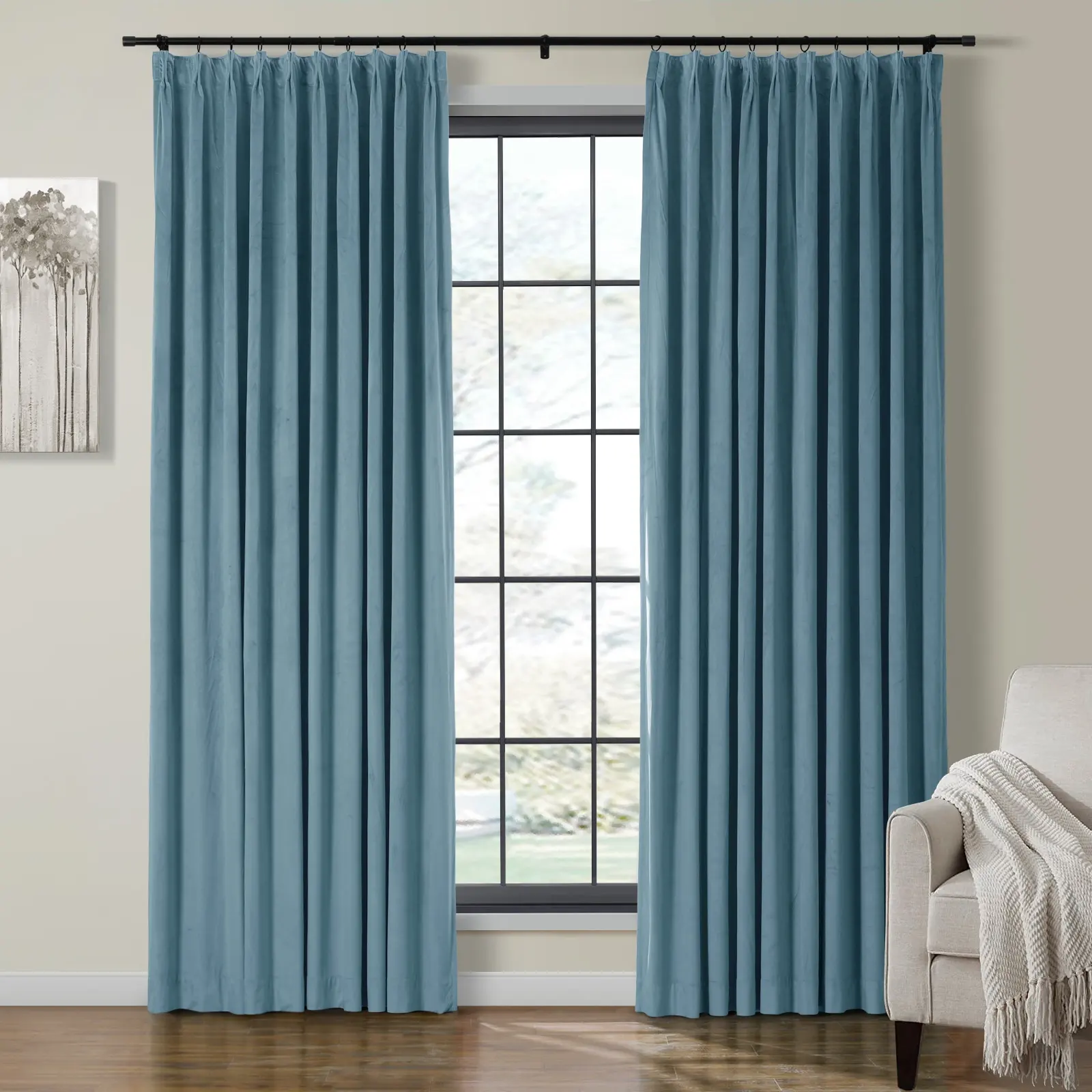 Maillard Velvet Curtains & Drapes Pleated - Image 87