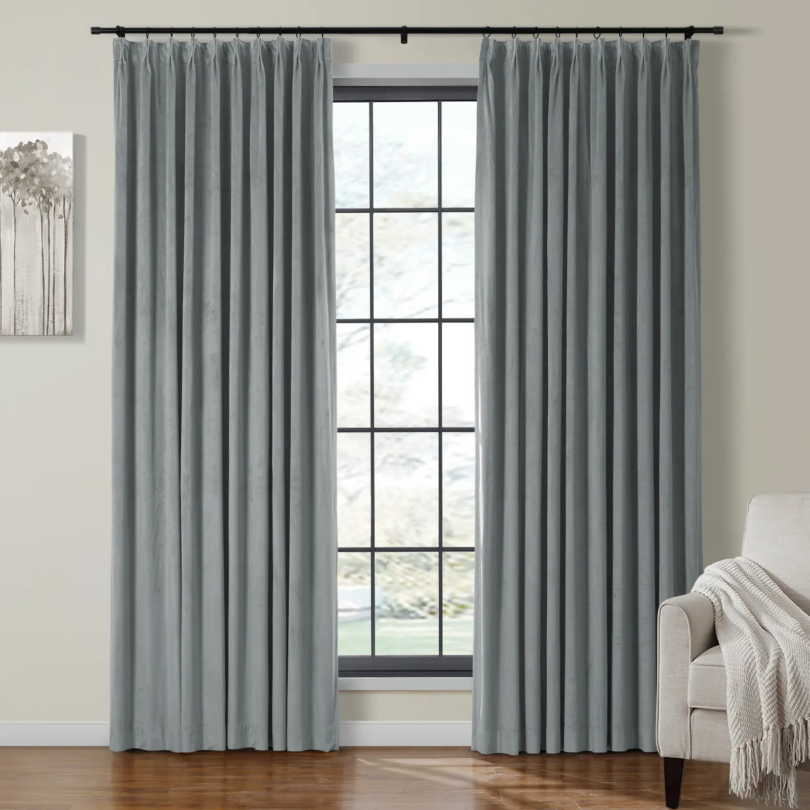 Maillard Velvet Curtains & Drapes Pleated - Image 90