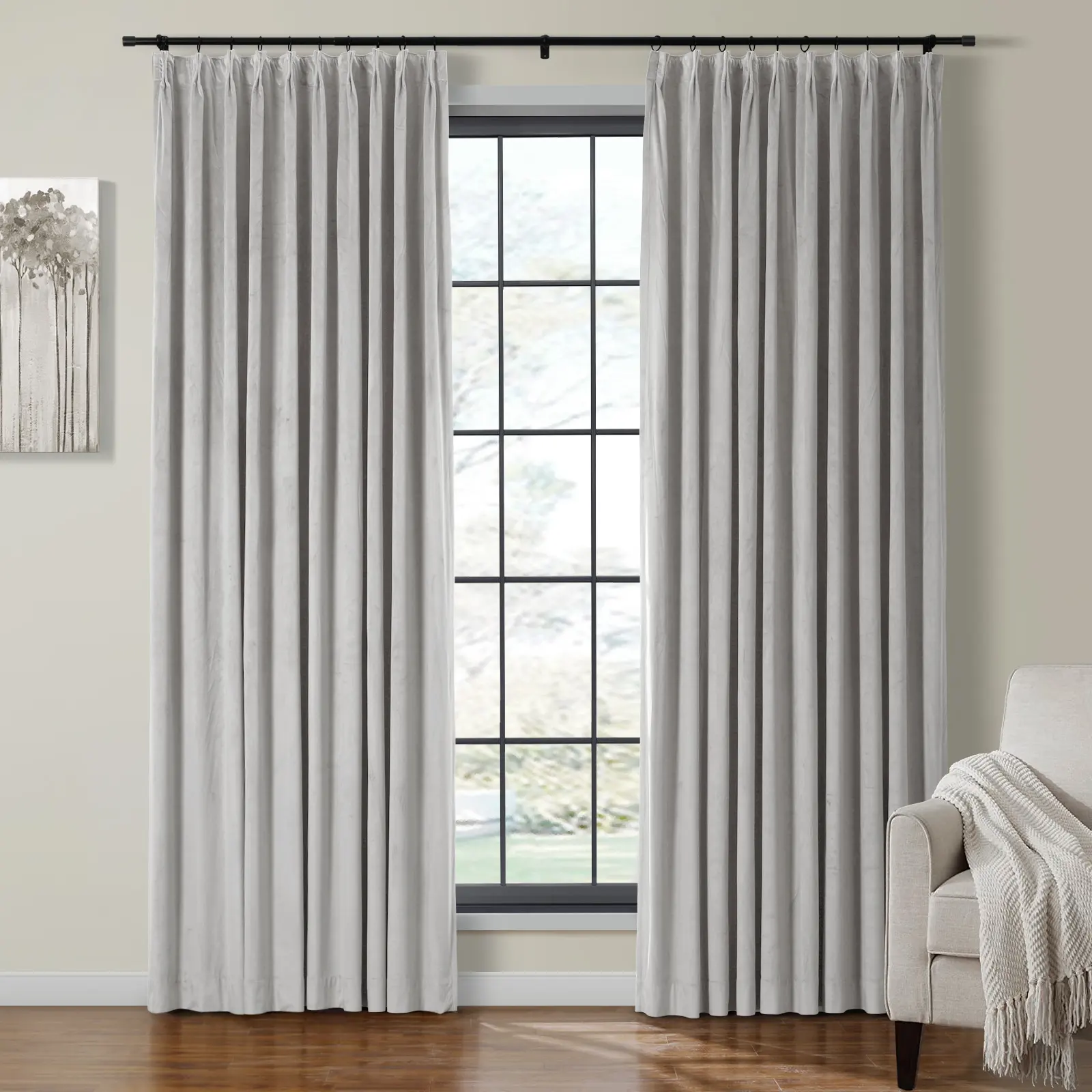 Maillard Velvet Curtains & Drapes Pleated - Image 91