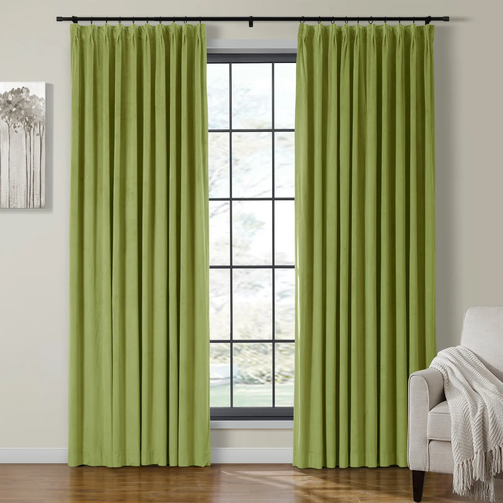 Maillard Velvet Curtains & Drapes Pleated - Image 93