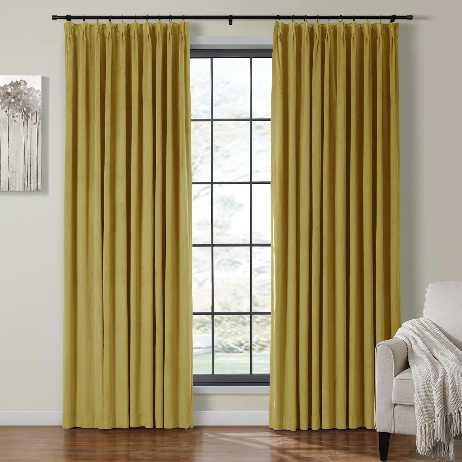 Maillard Velvet Curtains & Drapes Pleated - Image 94