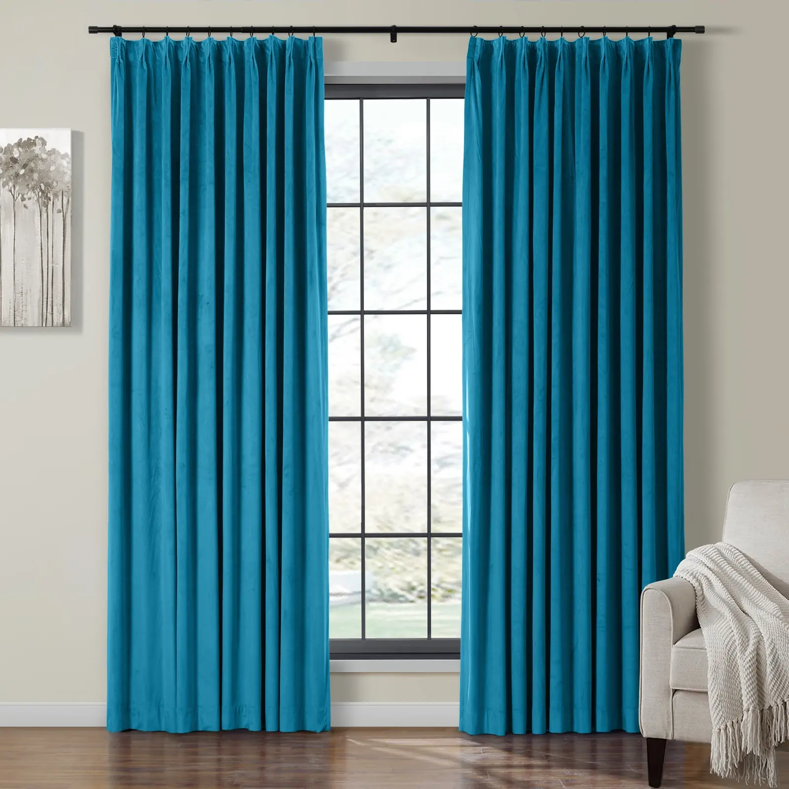 Maillard Velvet Curtains & Drapes Pleated - Image 96
