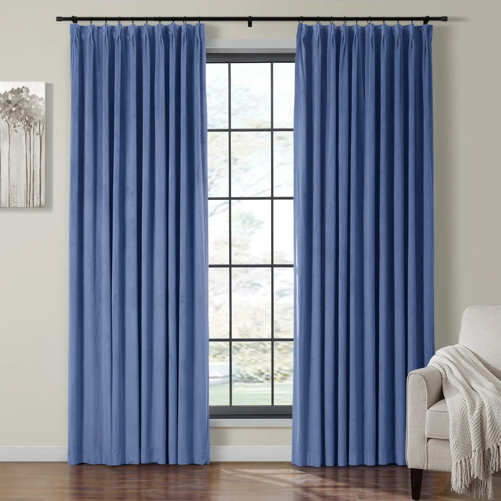 Maillard Velvet Curtains & Drapes Pleated - Image 97
