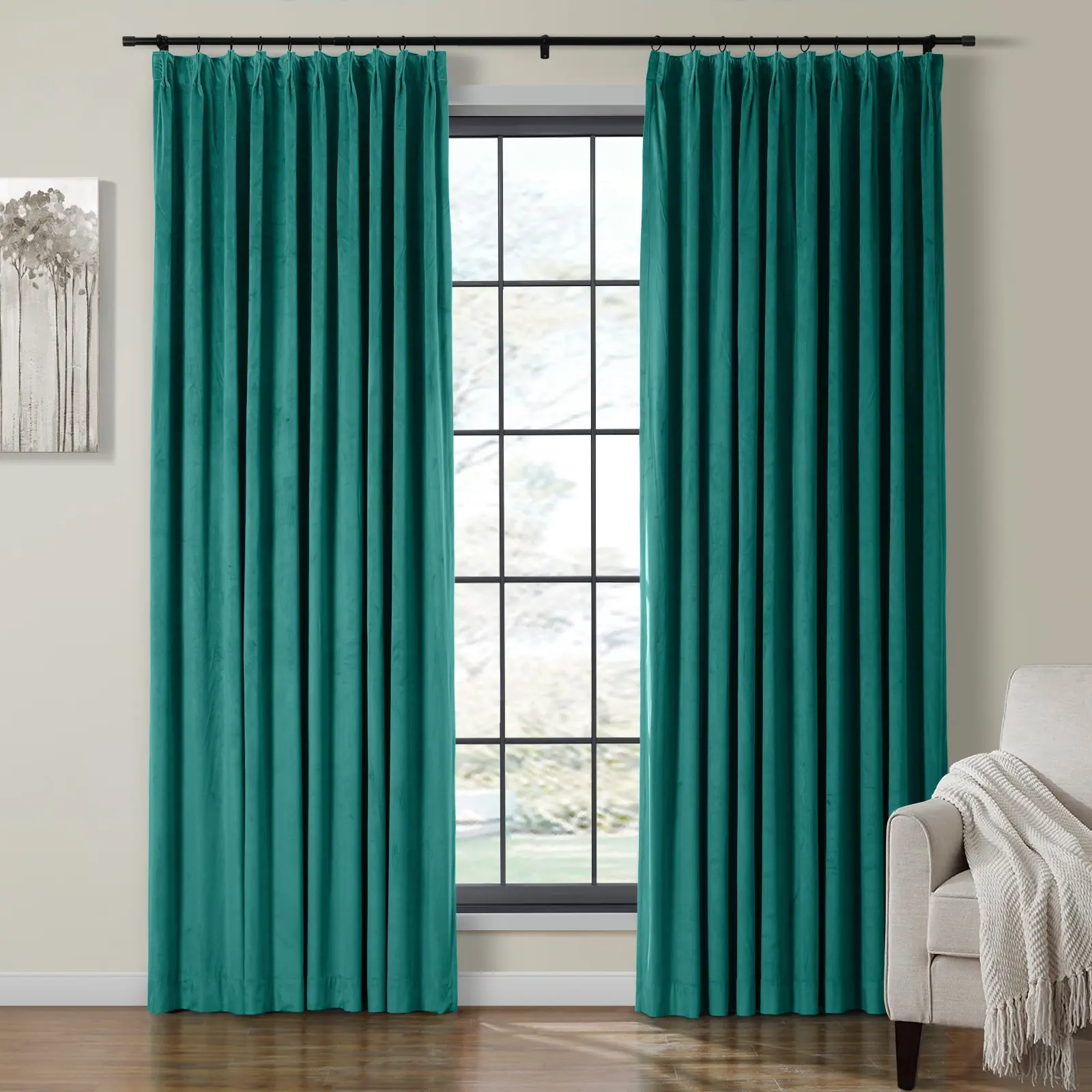 Maillard Velvet Curtains & Drapes Pleated - Image 98