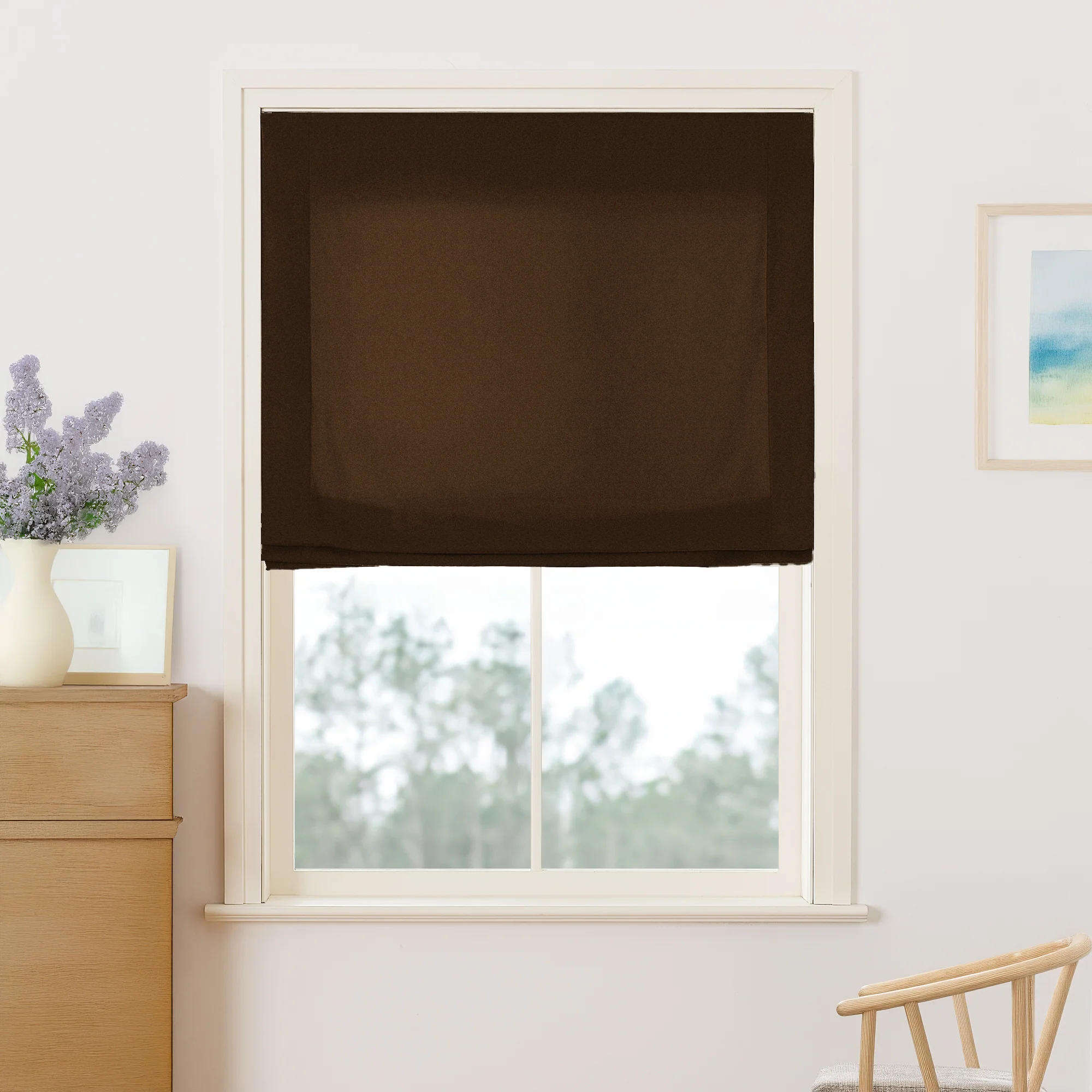 Maillard Velvet Roman Shades & Blinds | Relaxed - Image 35