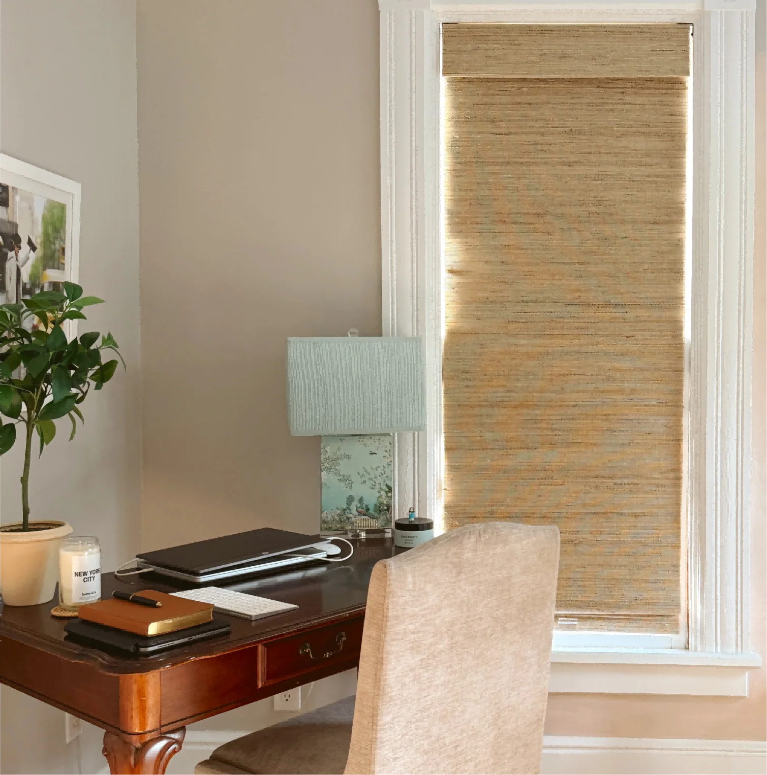 Ramie Woven Bamboo Blinds & Shades | Beige - Image 5