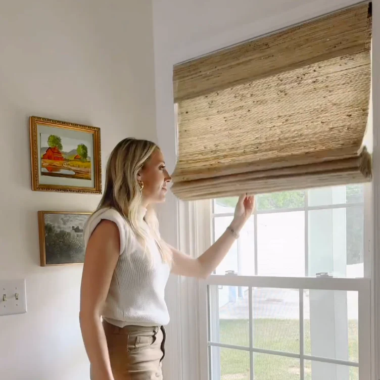 Ramie Woven Bamboo Blinds & Shades | Beige - Image 8