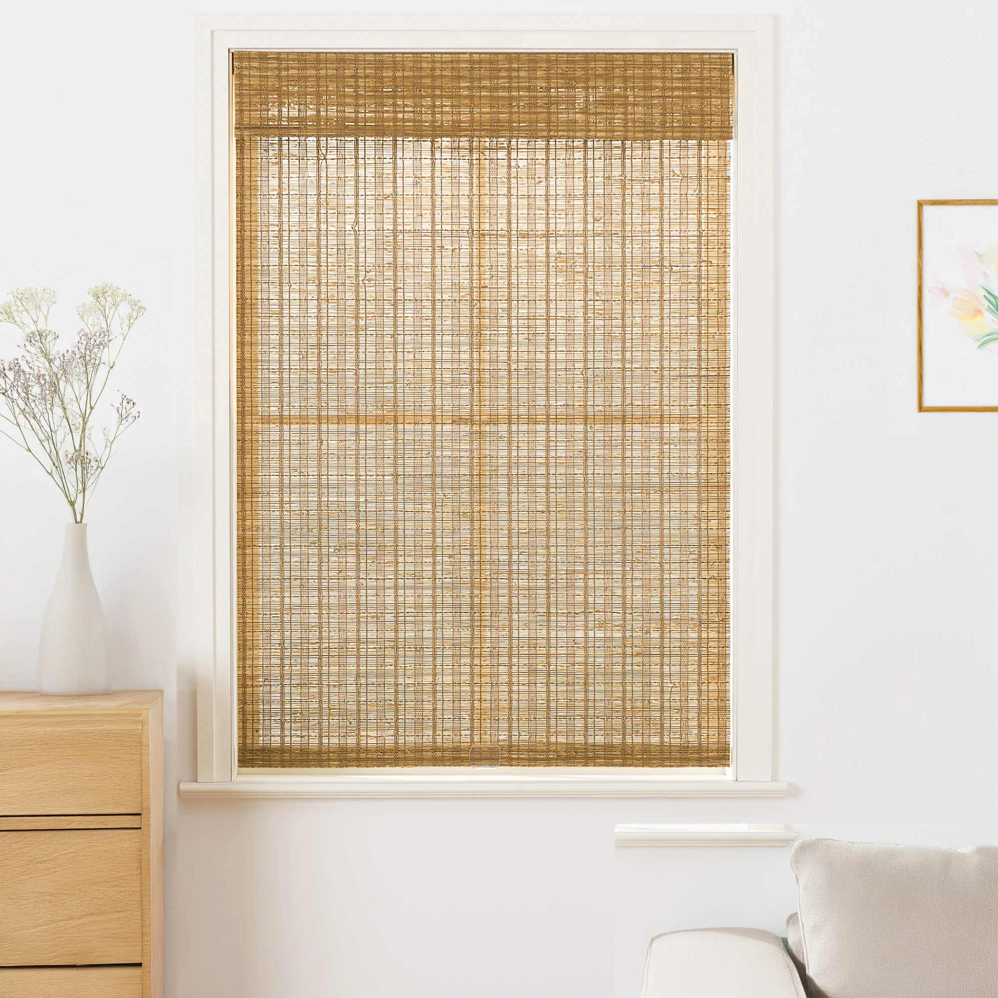Ramie Woven Bamboo Blinds & Shades | Cinnamon - Image 6