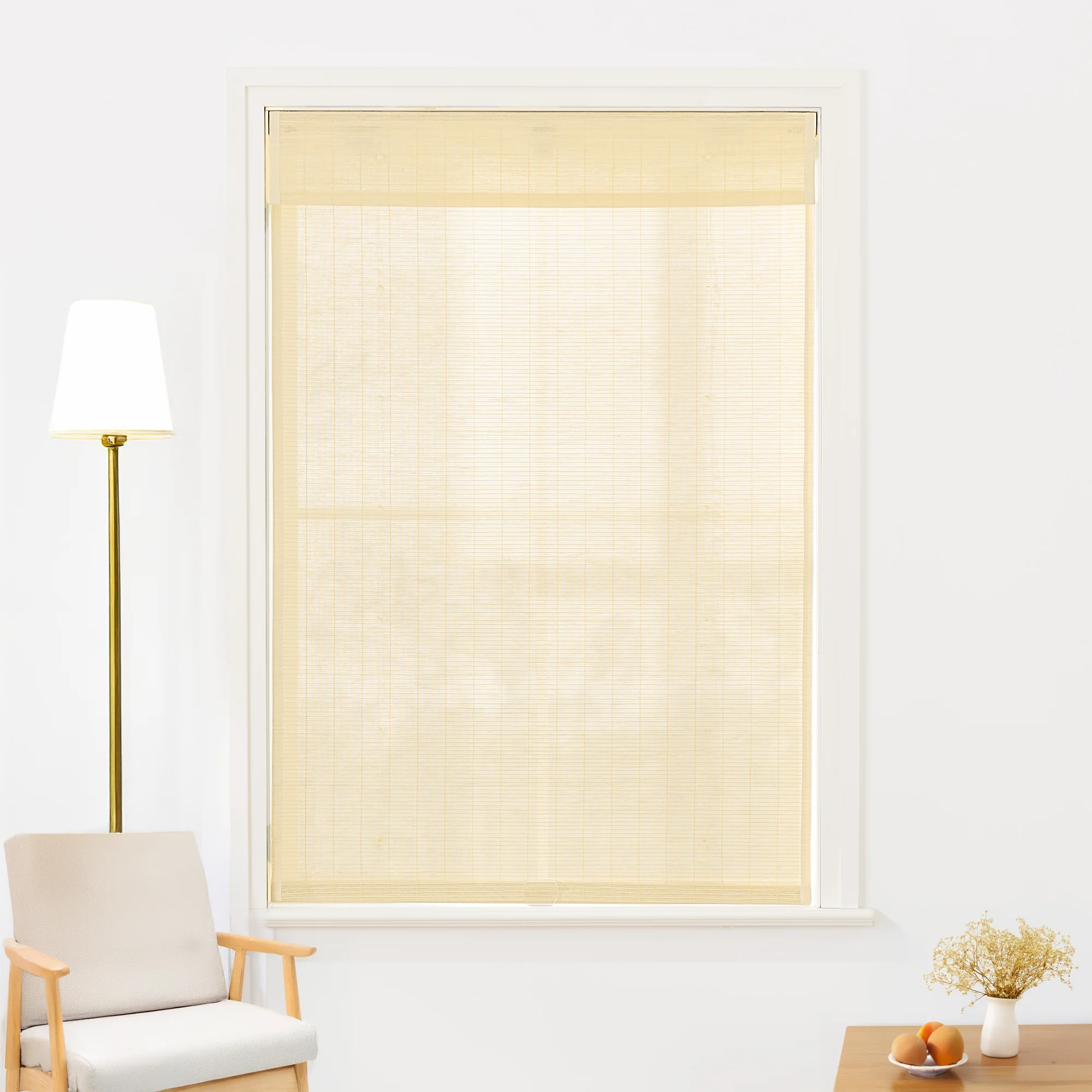 Ramie Woven Bamboo Blinds & Shades | Cream - Image 5