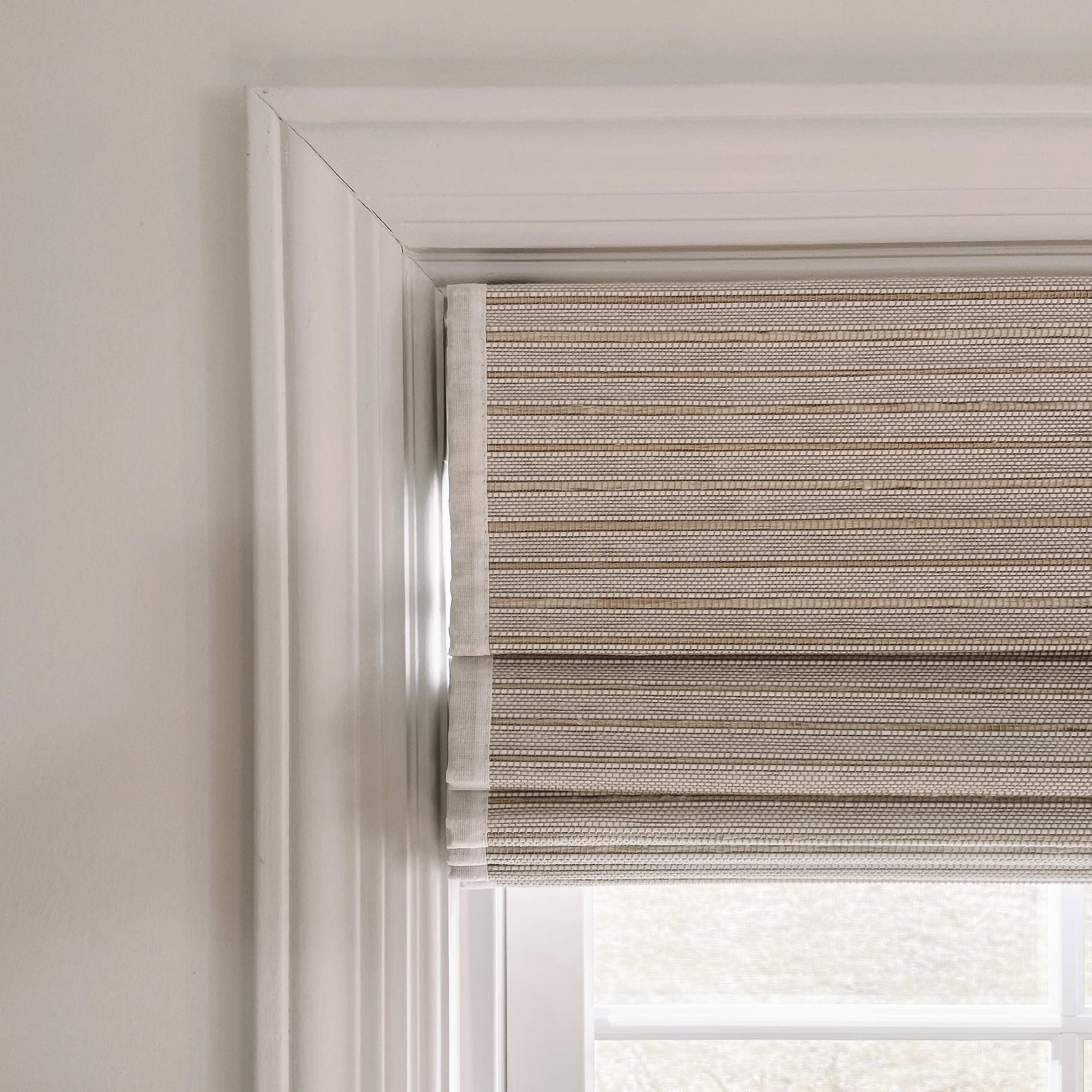 Ramie Woven Bamboo Blinds & Shades | Marble White - Image 7