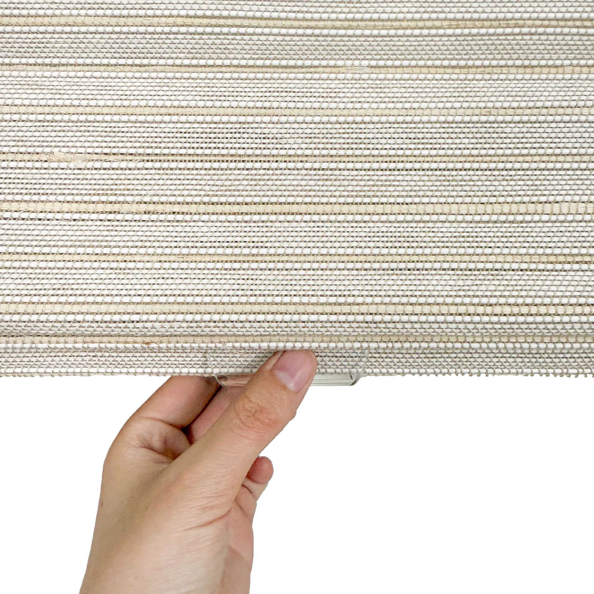 Ramie Woven Bamboo Blinds & Shades | Marble White - Image 12