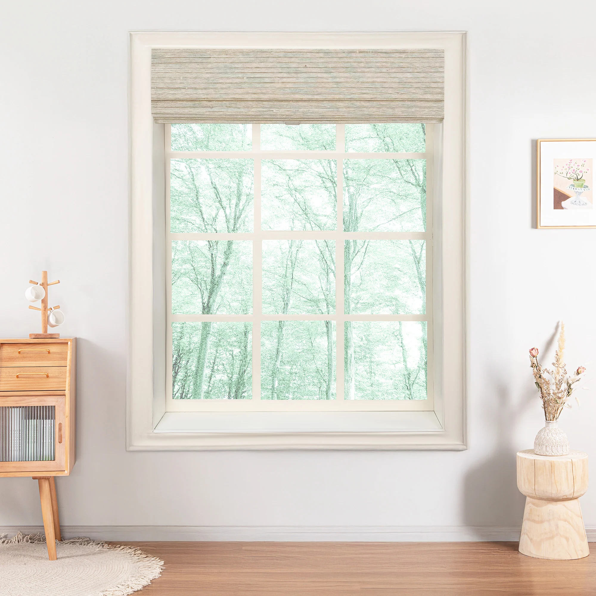 Ramie Woven Bamboo Blinds & Shades | Marble White - Image 10