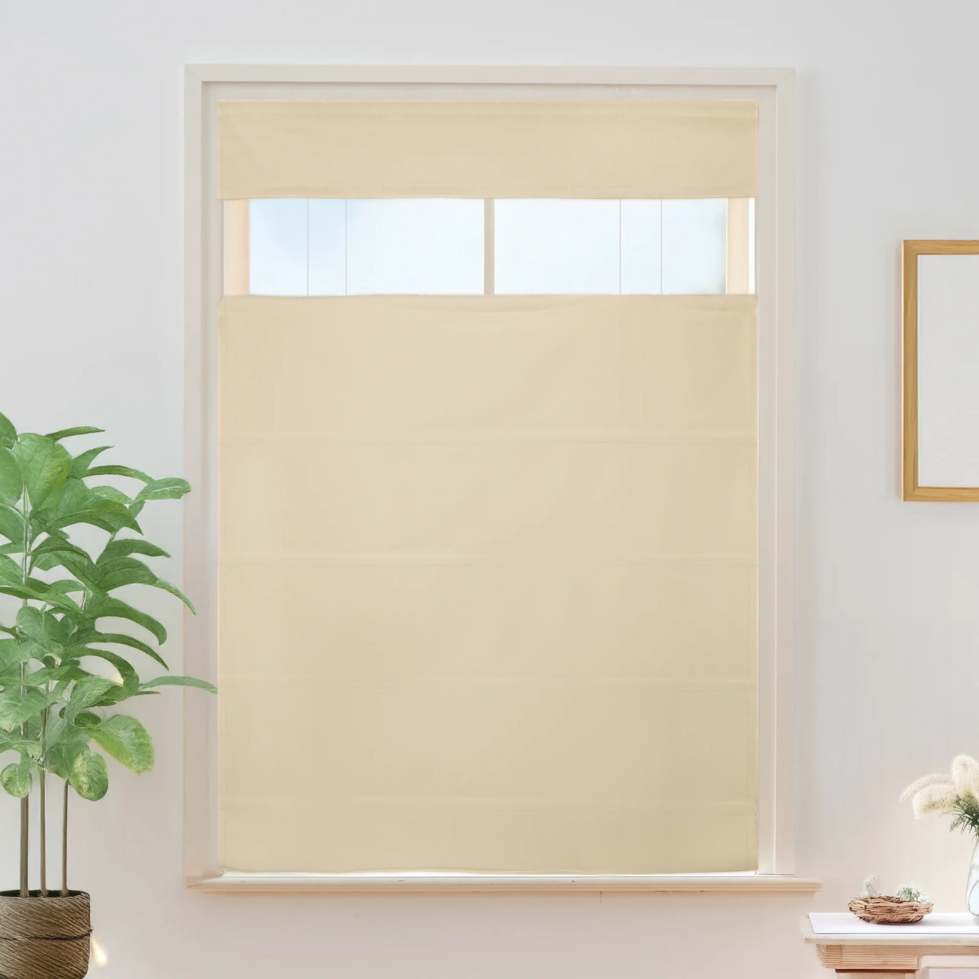 Vista Cotton Physical Blackout Roman Shades & Blinds | Top Down Bottom Up - Image 3
