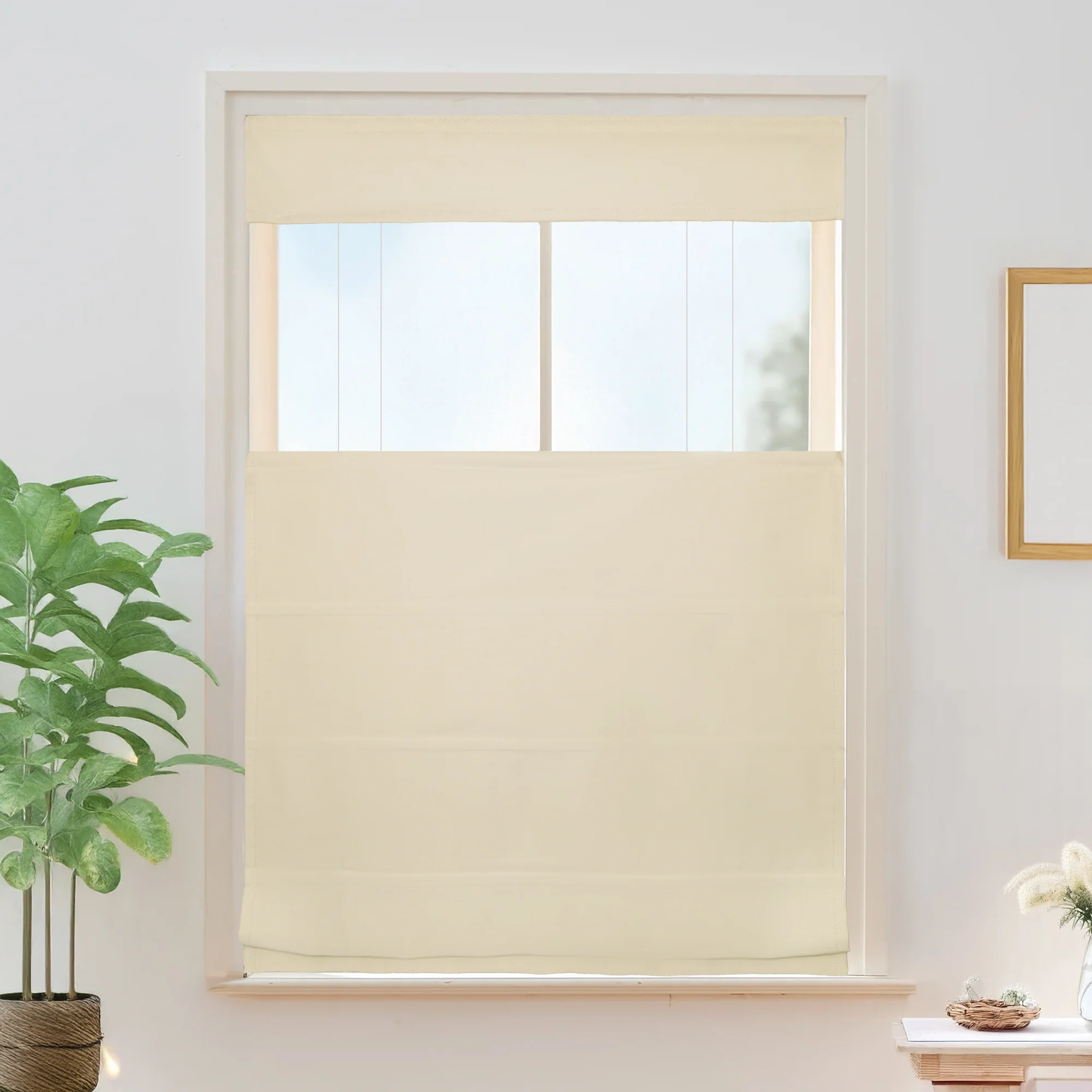 Vista Cotton Physical Blackout Roman Shades & Blinds | Top Down Bottom Up - Image 4