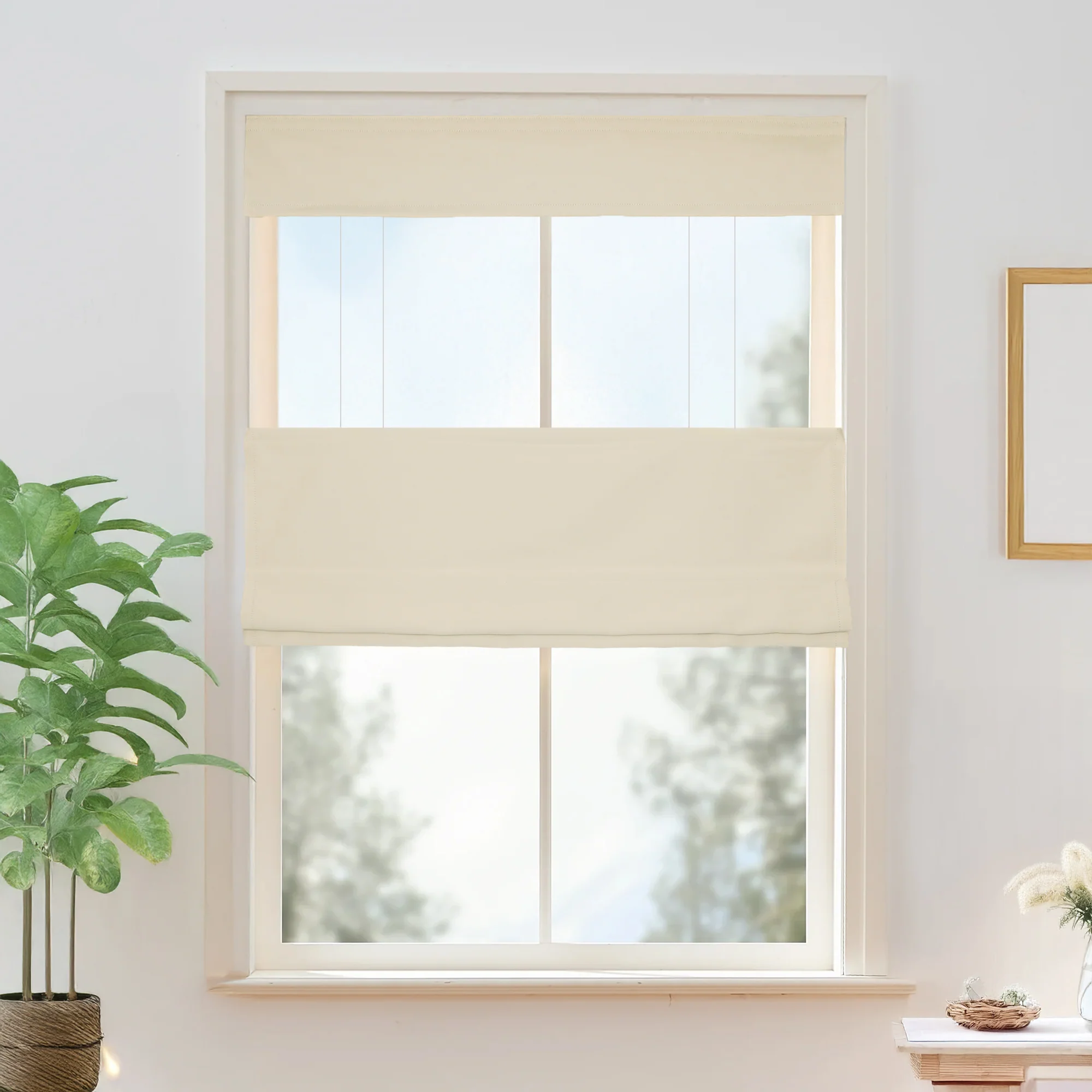 Vista Cotton Physical Blackout Roman Shades & Blinds | Top Down Bottom Up - Image 5