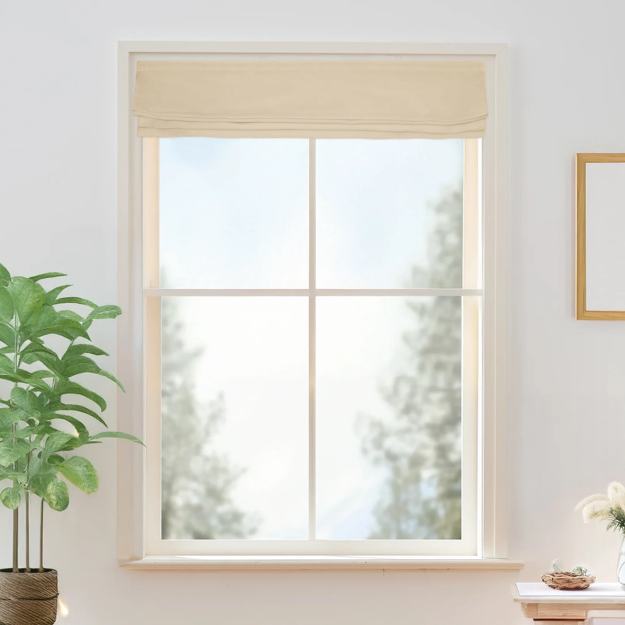 Vista Cotton Physical Blackout Roman Shades & Blinds | Top Down Bottom Up - Image 8